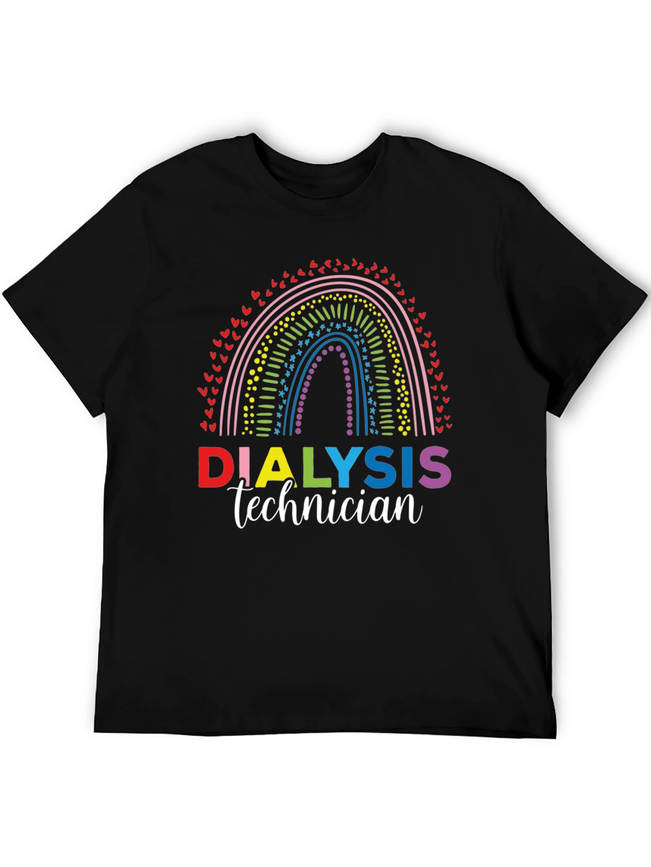 Dialysis Technician Rainbow Graphic Tee