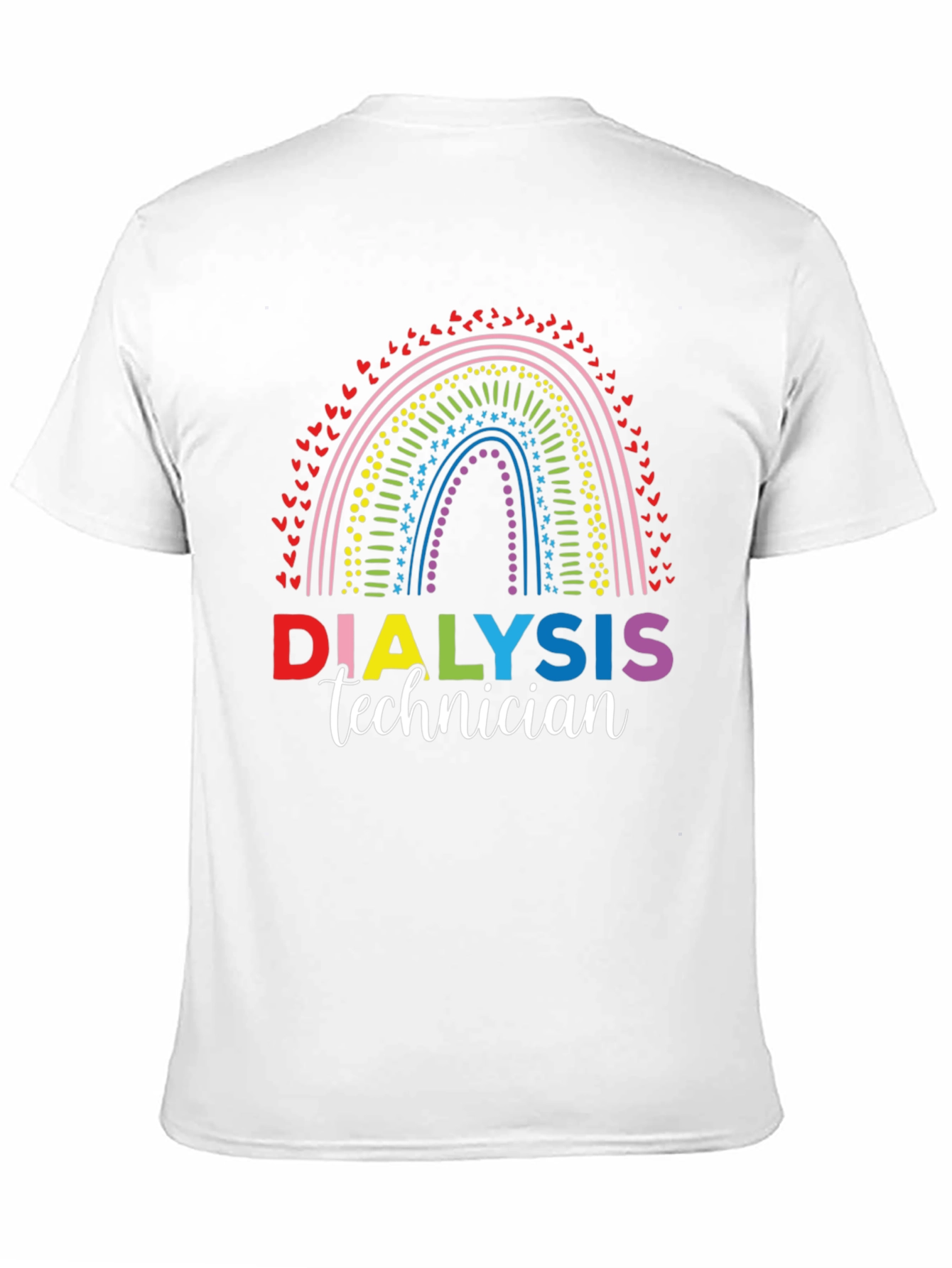 Dialysis Technician Rainbow Graphic Tee