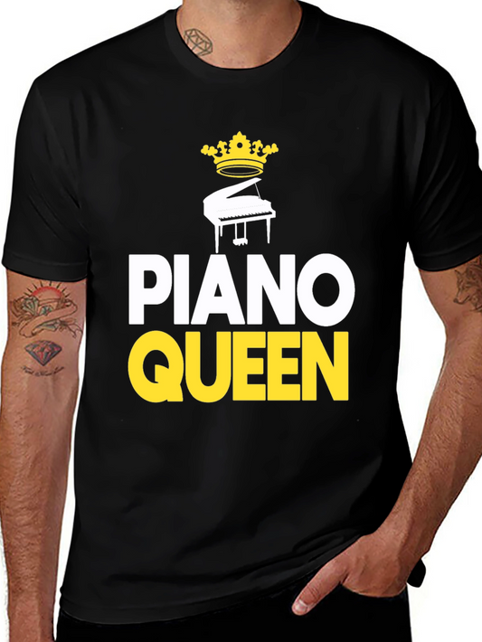 Piano Queen Graphic T-Shirt - Music Lover Tee