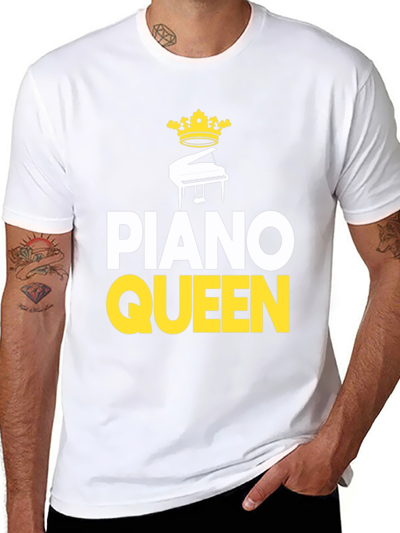 Piano Queen Graphic T-Shirt - Music Lover Tee