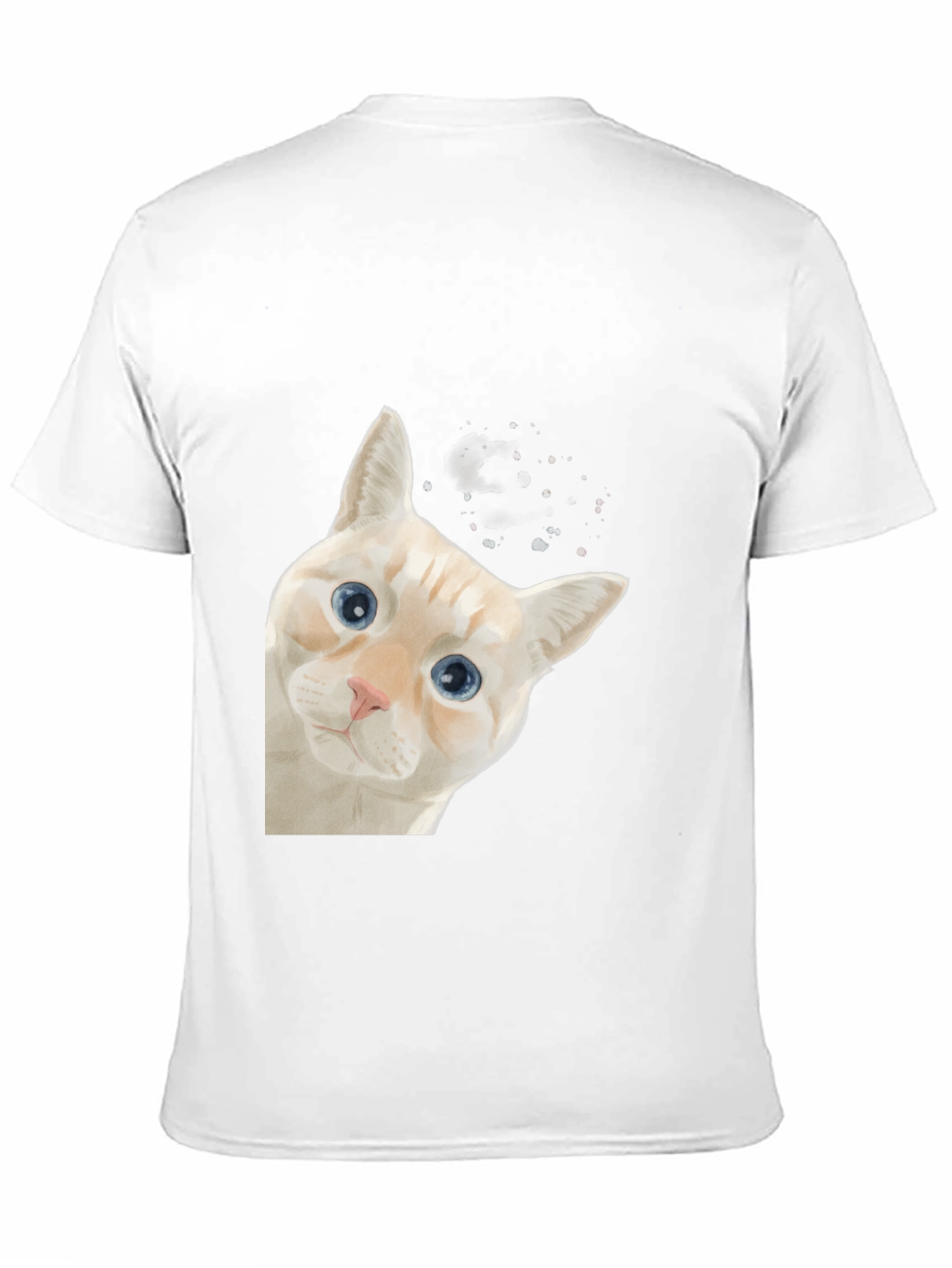 Peeking Cat Graphic T-Shirt - Unique Art Tee