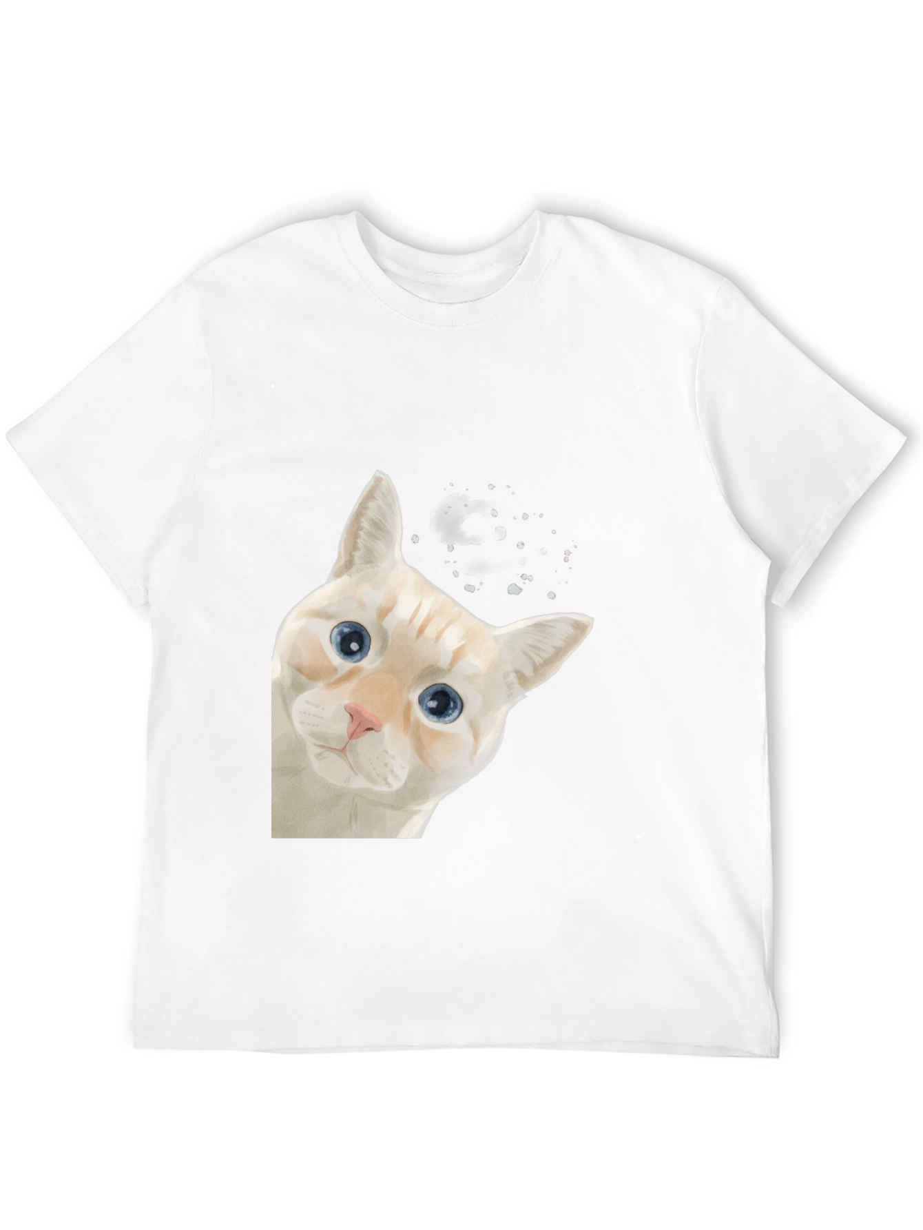 Peeking Cat Graphic T-Shirt - Unique Art Tee