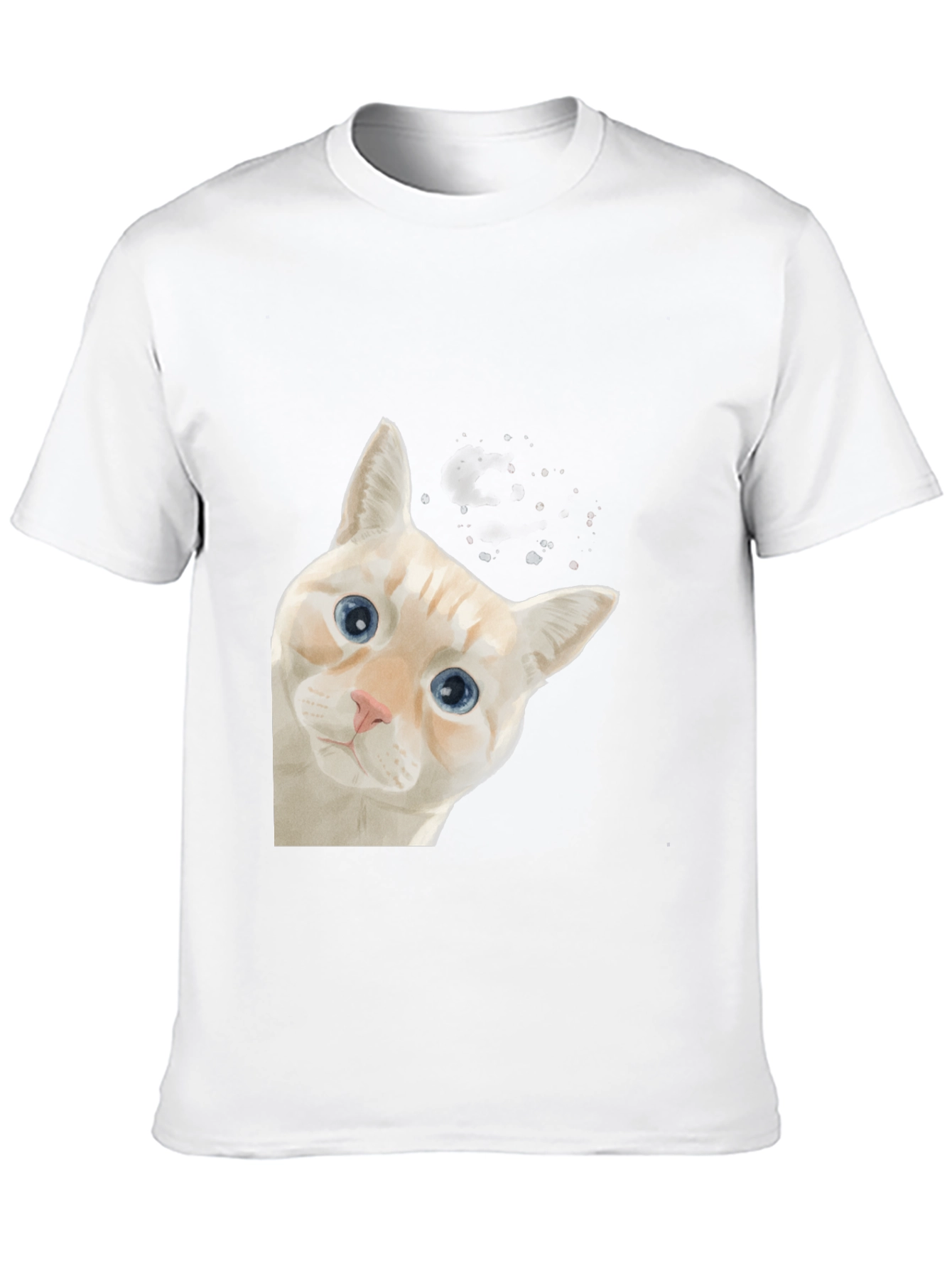 Peeking Cat Graphic T-Shirt - Unique Art Tee
