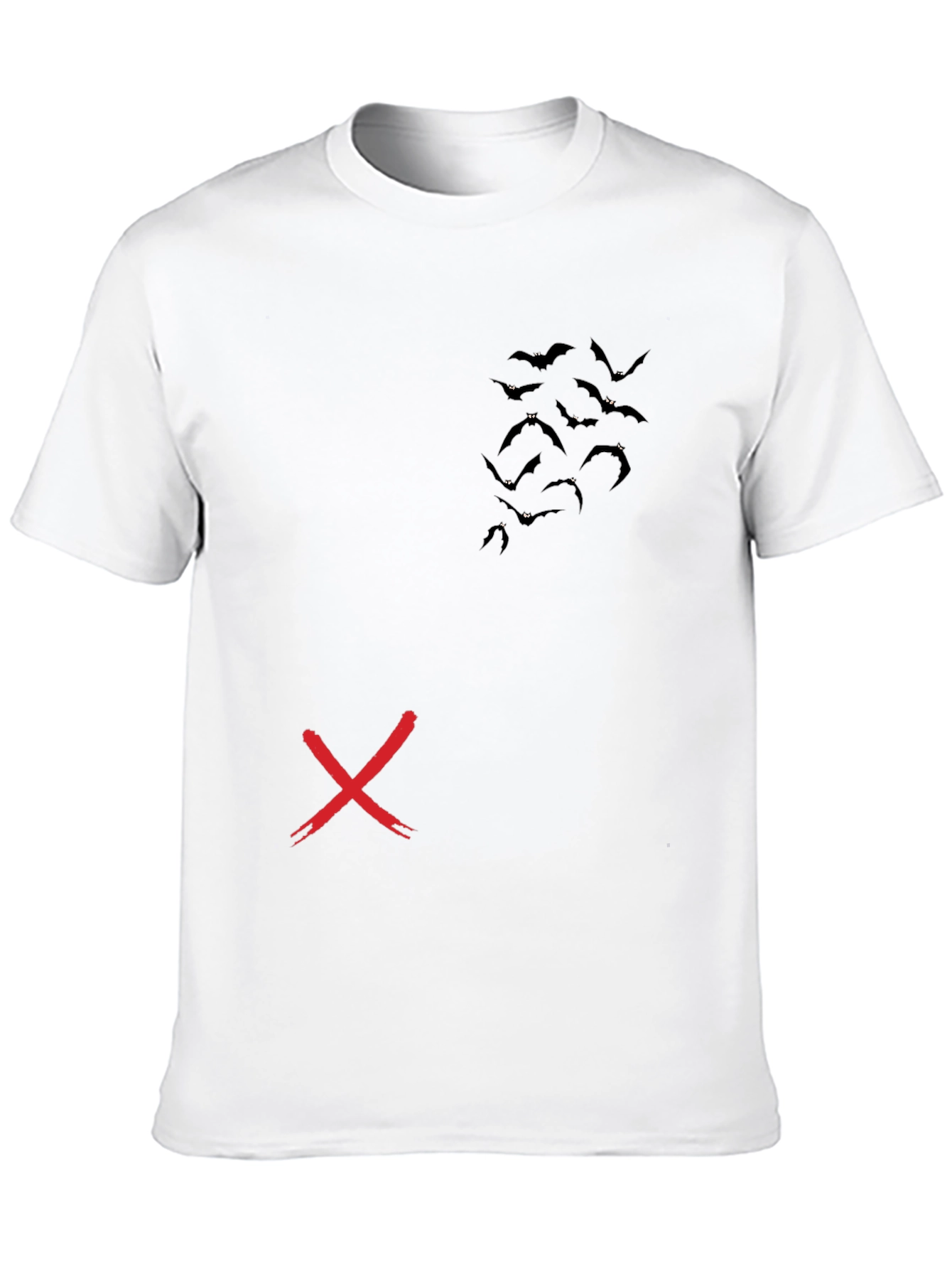 Bat Silhouette Graphic Tee - Mens Black T-Shirt