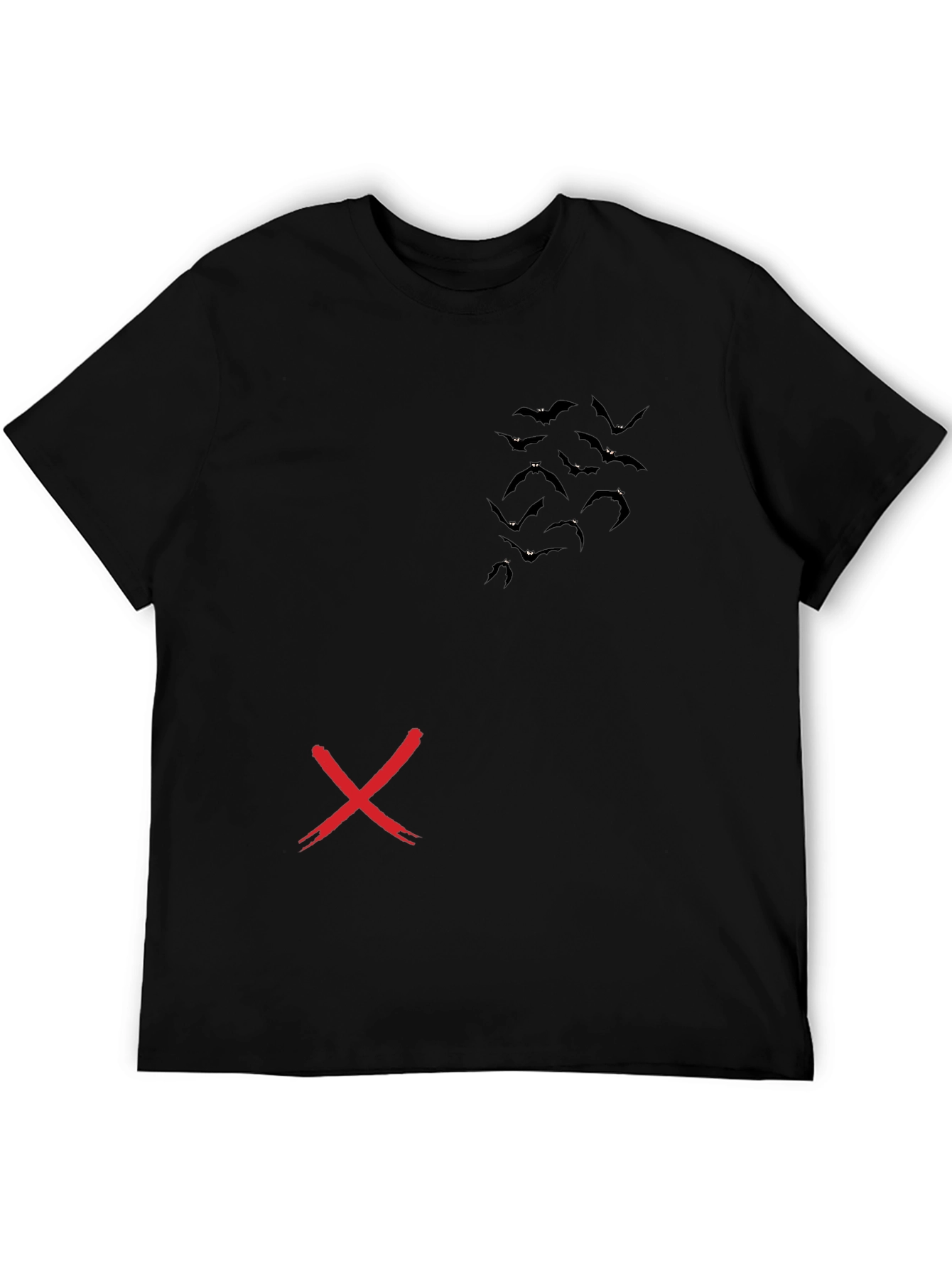 Bat Silhouette Graphic Tee - Mens Black T-Shirt