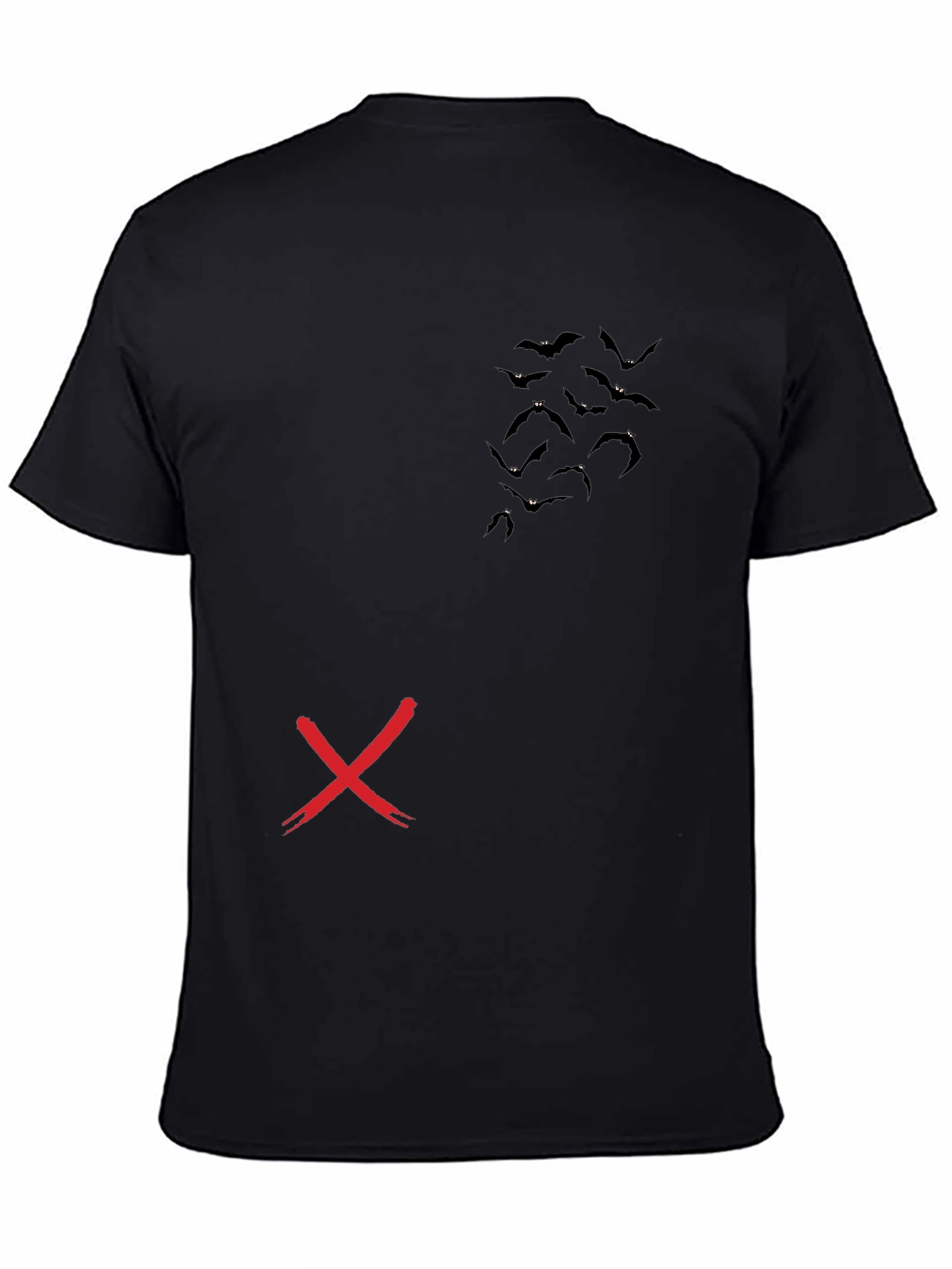 Bat Silhouette Graphic Tee - Mens Black T-Shirt