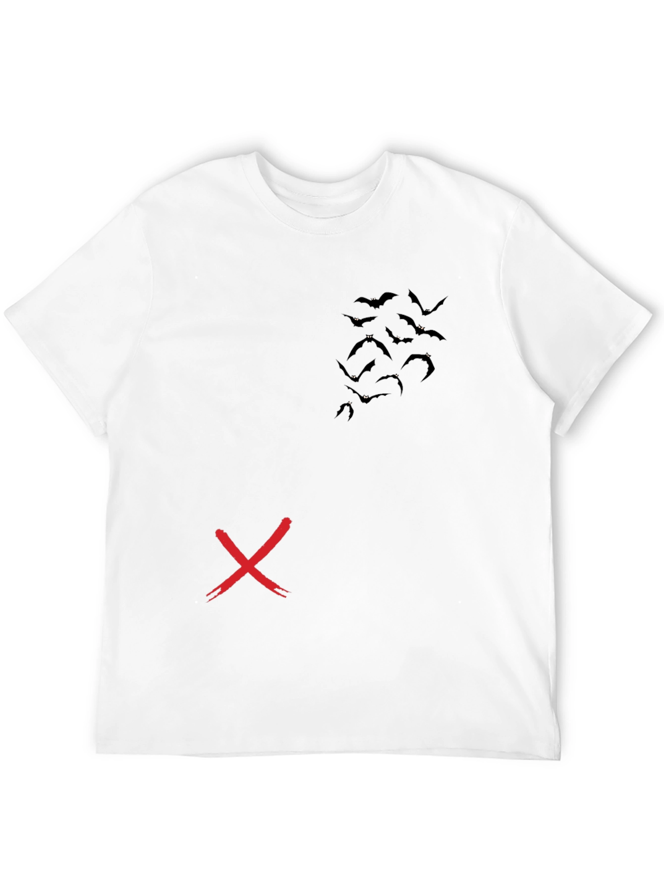 Bat Silhouette Graphic Tee - Mens Black T-Shirt