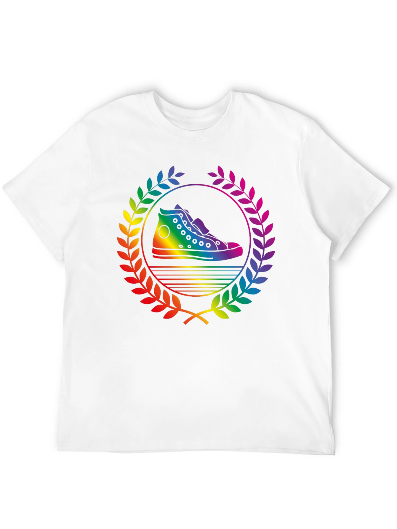 Rainbow Sneaker Laurel Wreath Black T-Shirt