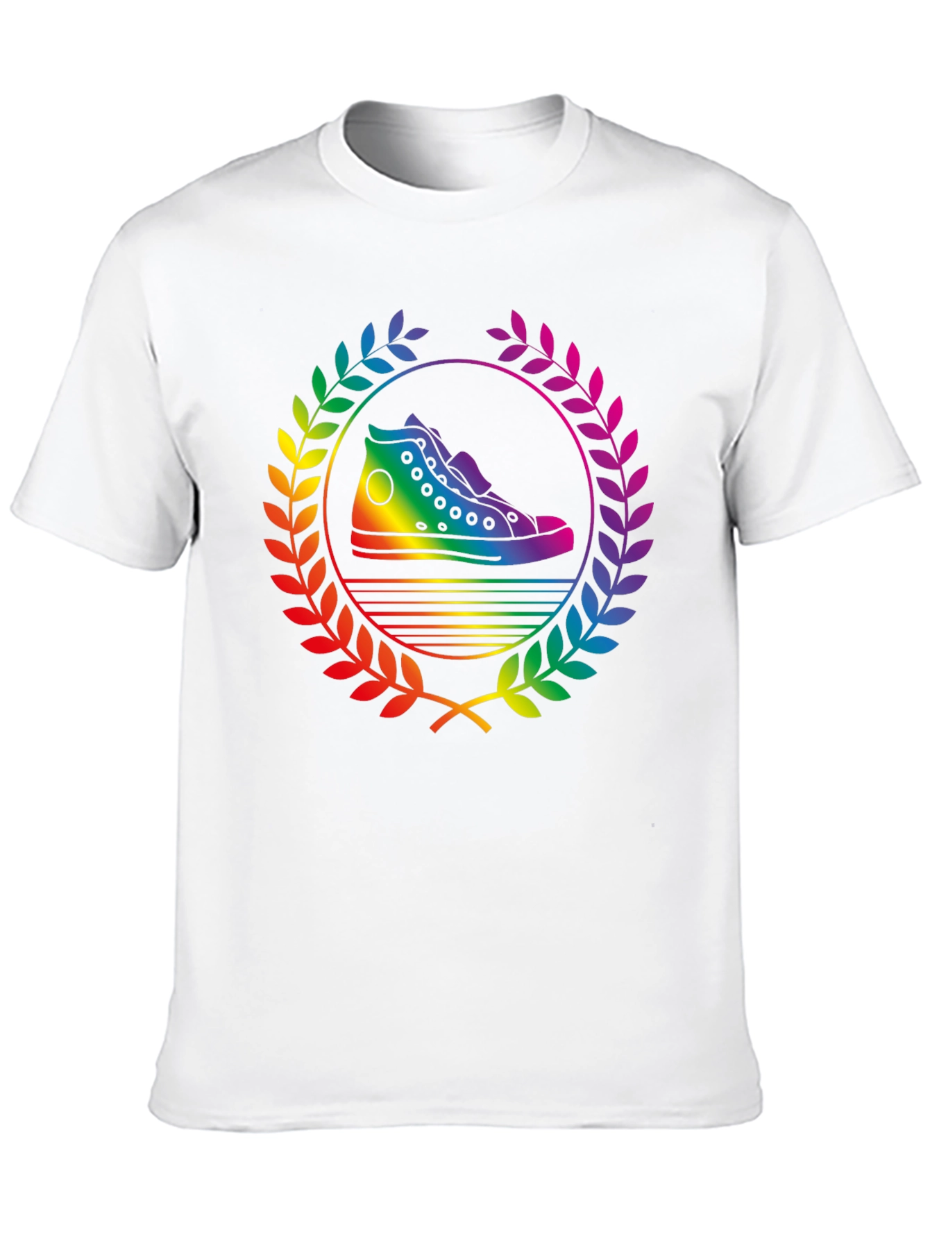 Rainbow Sneaker Laurel Wreath Black T-Shirt