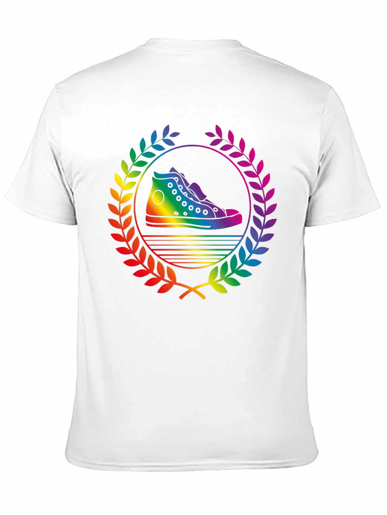 Rainbow Sneaker Laurel Wreath Black T-Shirt