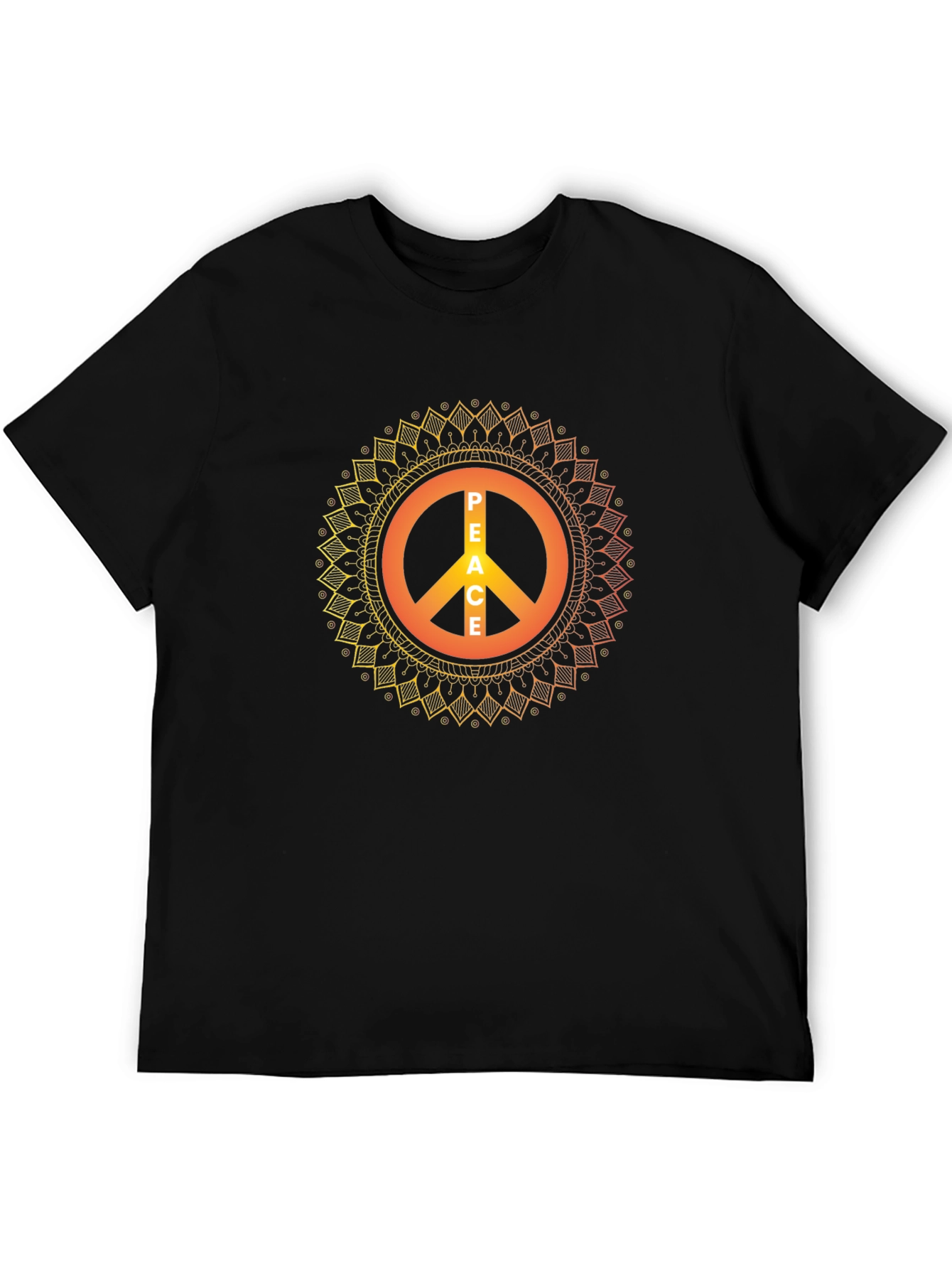 Peace Sign Mandala Graphic T-Shirt