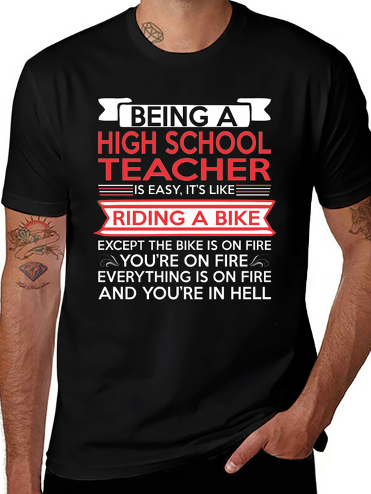 High School Teacher Bike On Fire T-Shirt