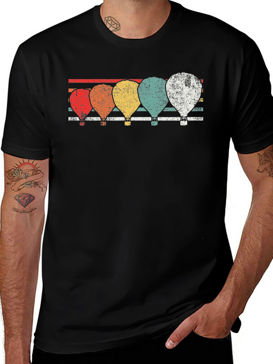 Retro Hot Air Balloon T-Shirt - Vintage Style Tee