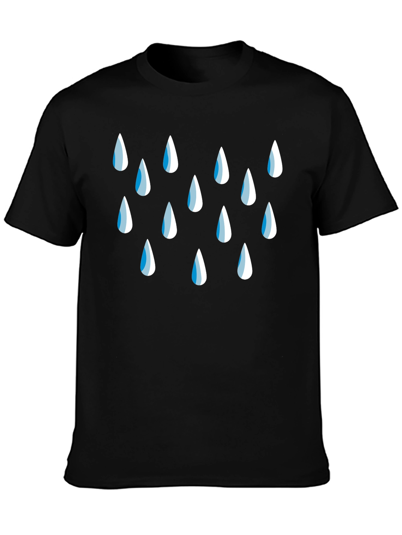 Raindrop Graphic Black T-Shirt