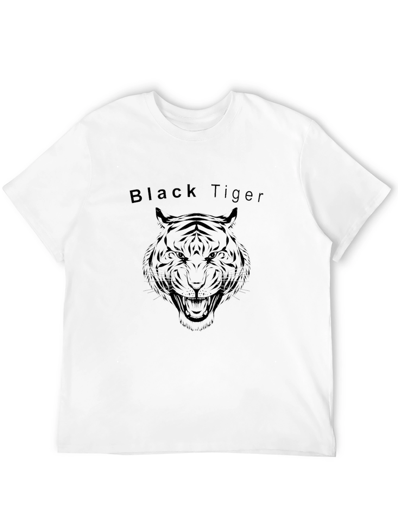 Black Tiger Graphic Print Tee