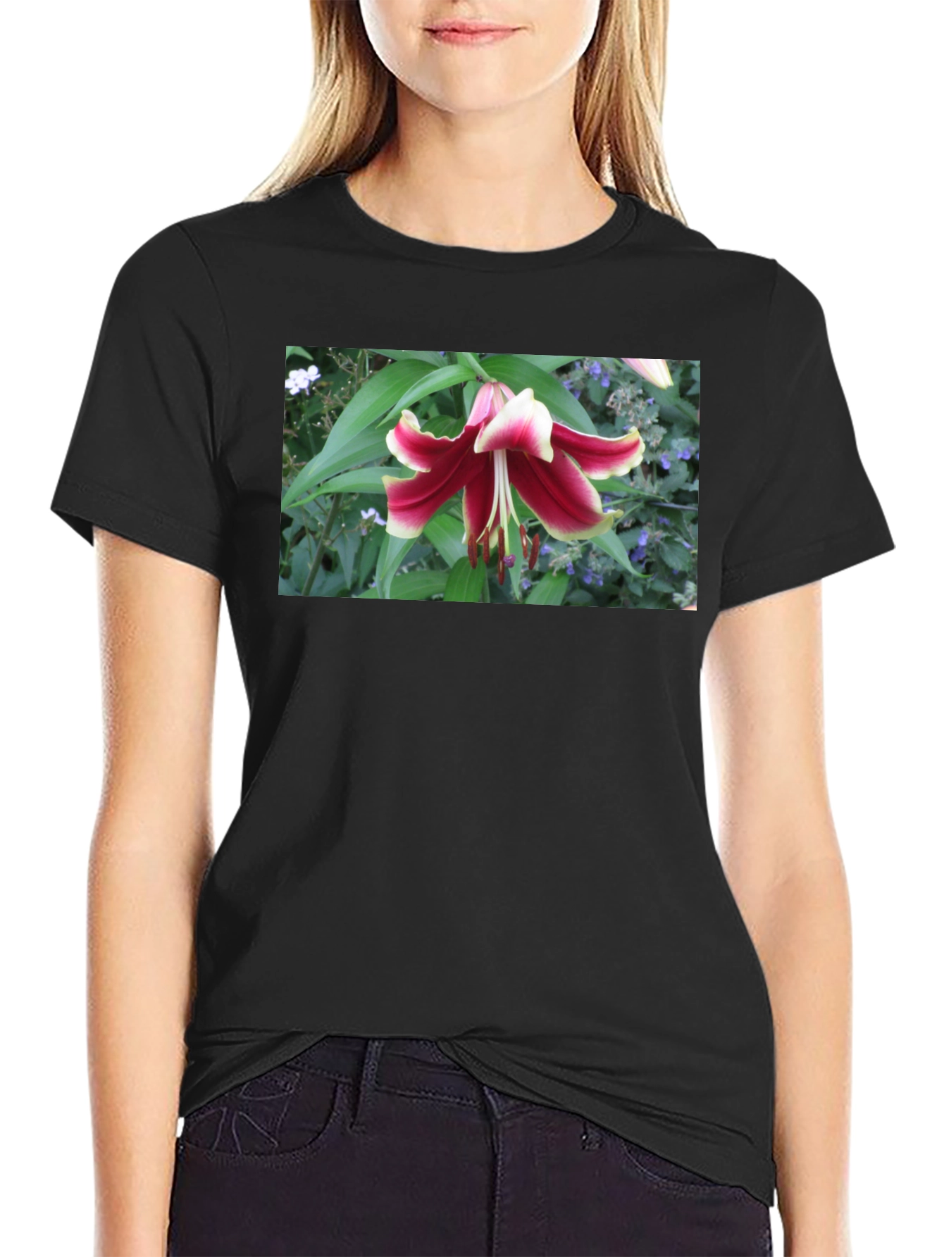 Floral Lily T-Shirt - Botanical Graphic Tee