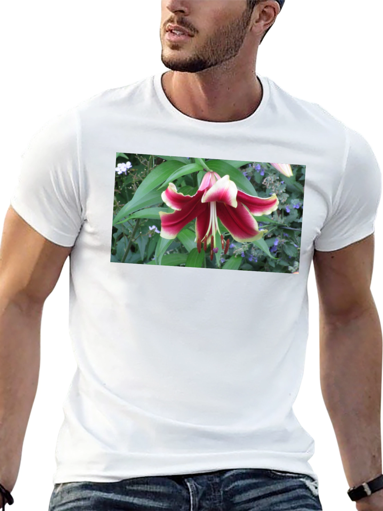 Floral Lily T-Shirt - Botanical Graphic Tee