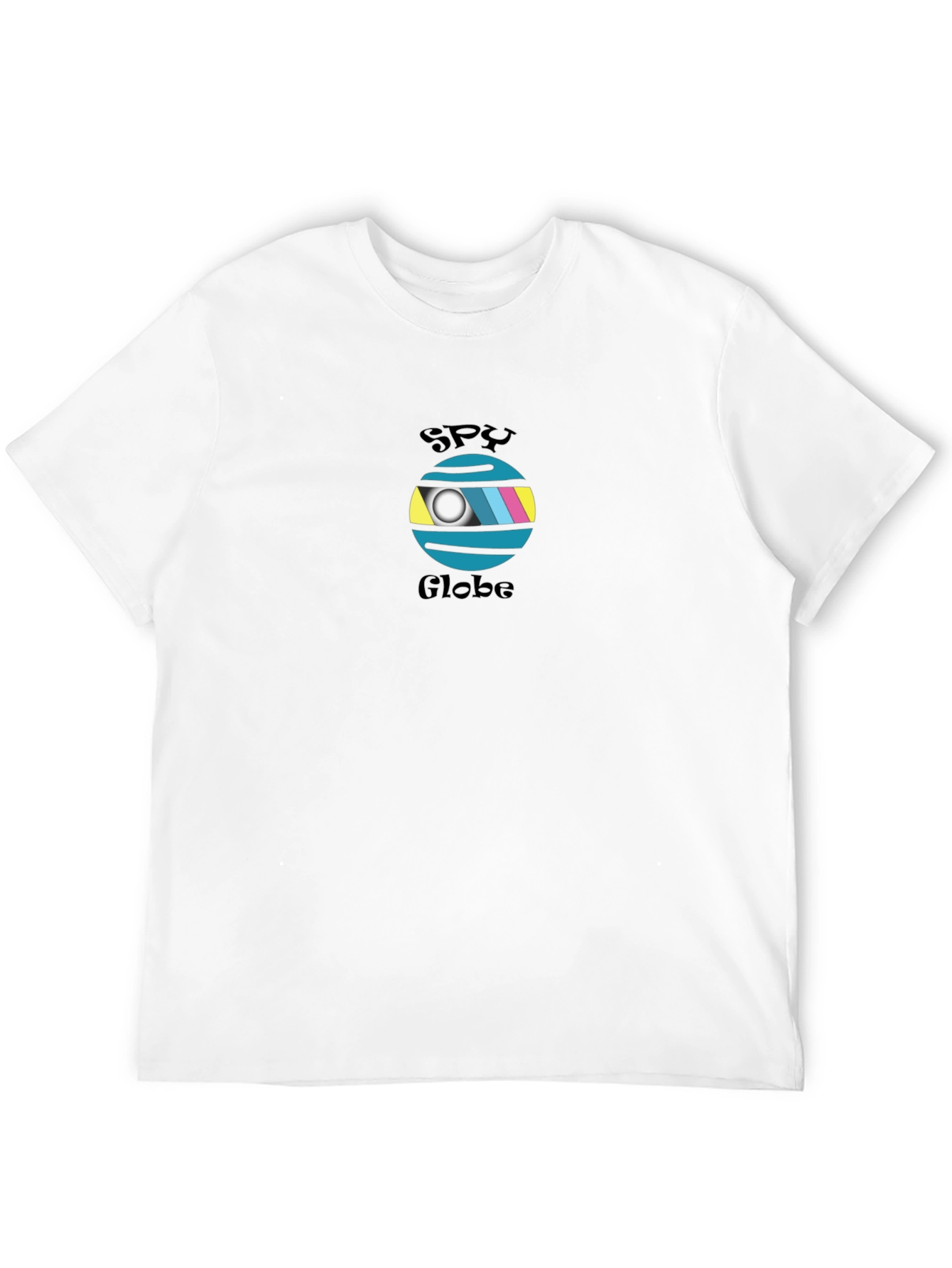Spy Globe Graphic T-Shirt - Black Casual Tee