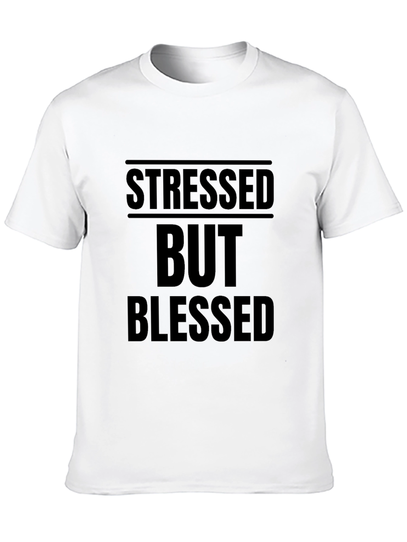 Stressed But Blessed Graphic Tee - Black