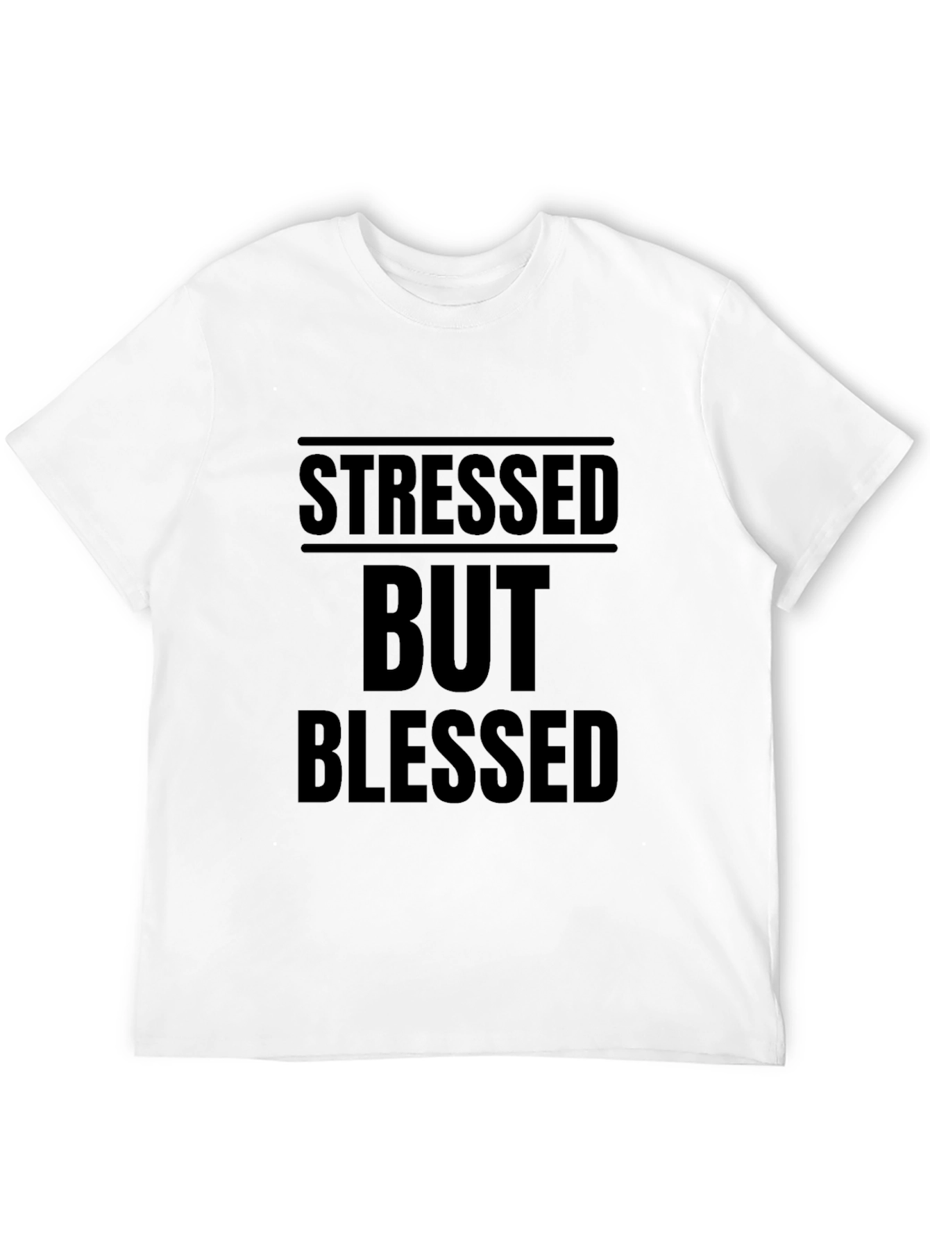 Stressed But Blessed Graphic Tee - Black