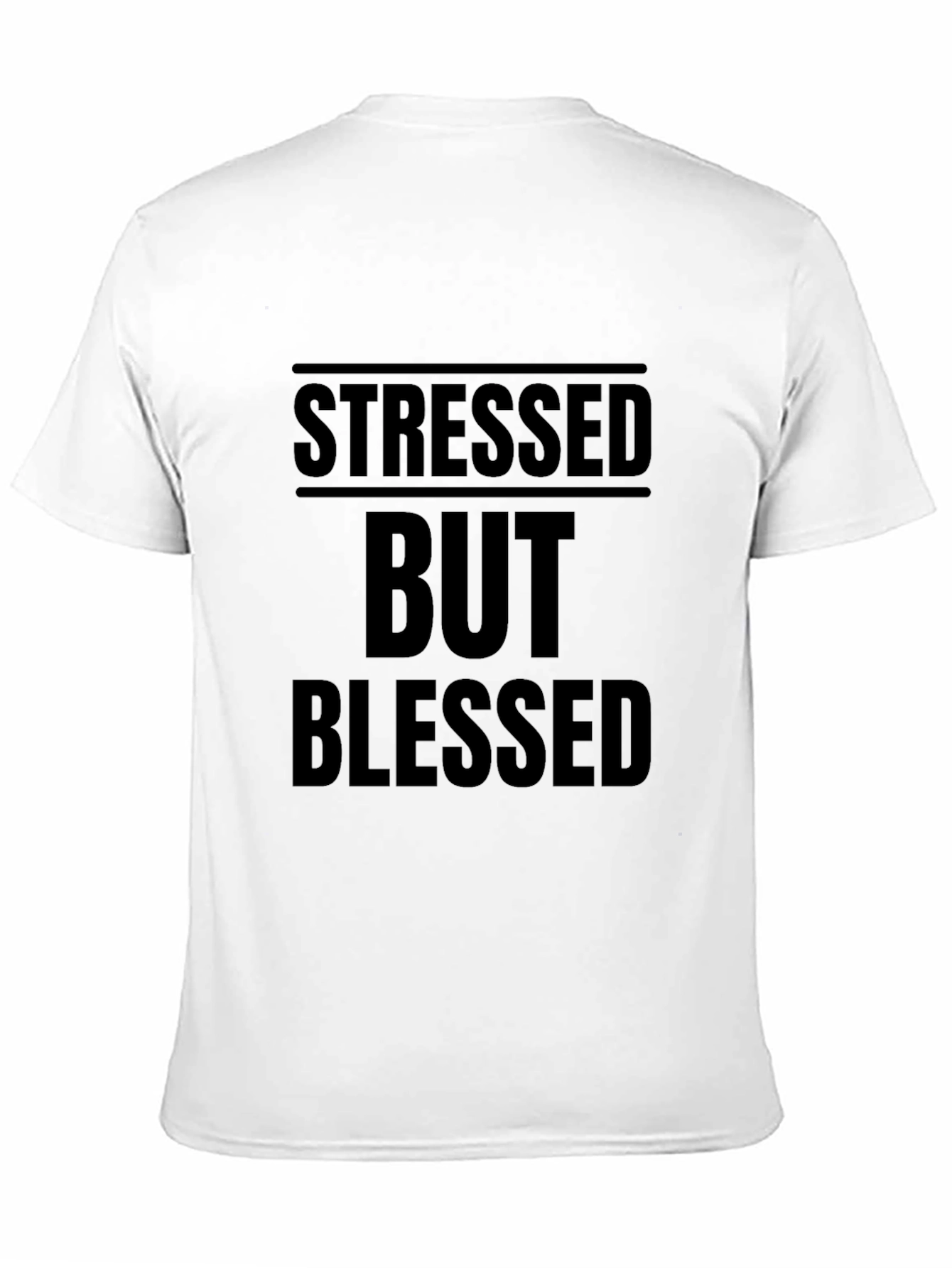 Stressed But Blessed Graphic Tee - Black