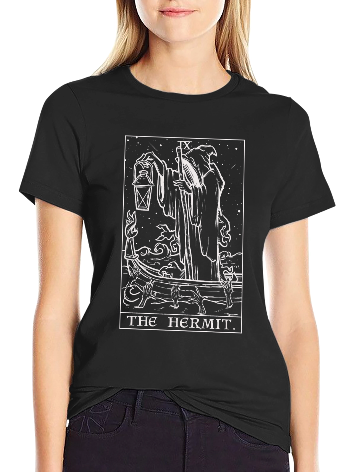 The Hermit Tarot Card Graphic T-Shirt