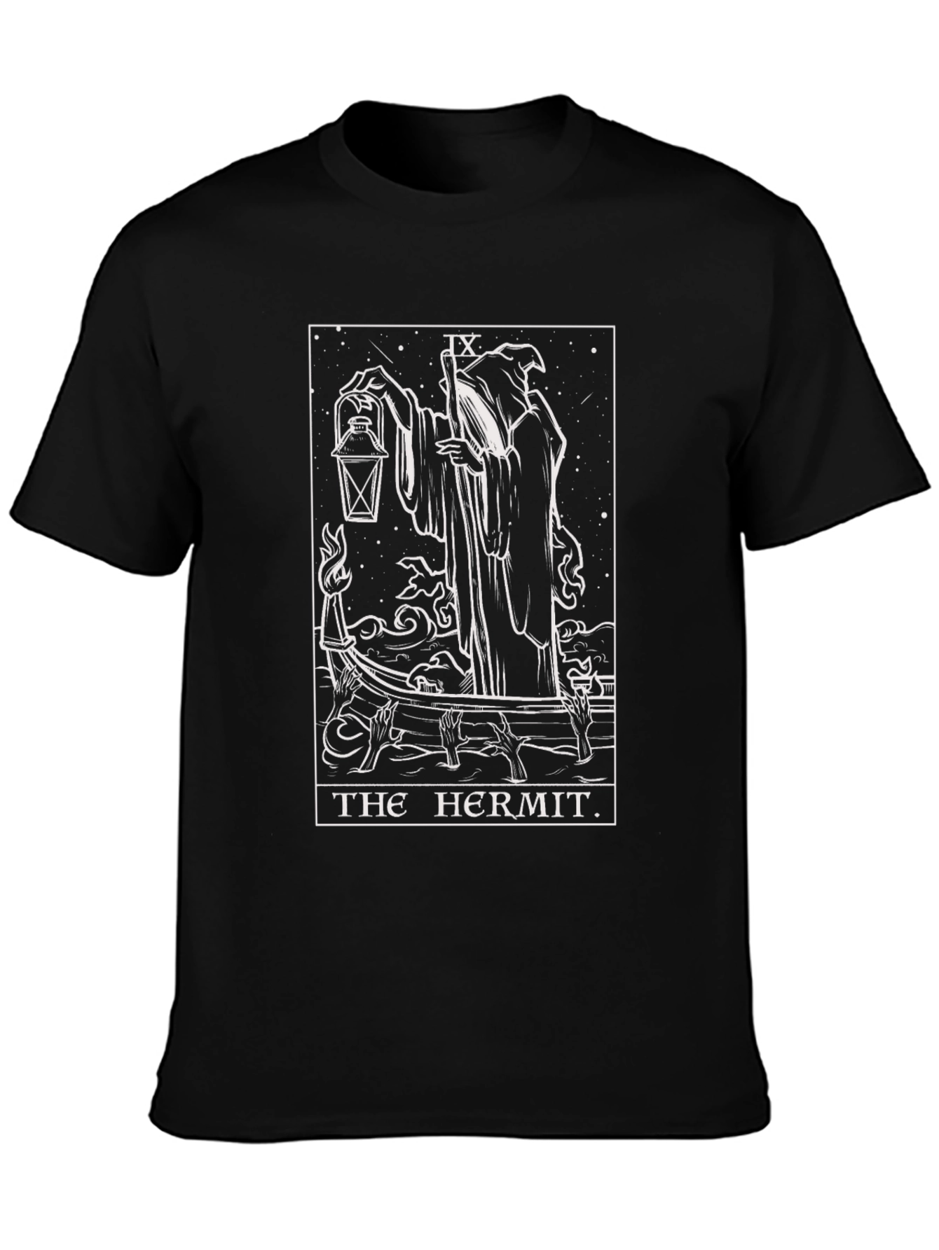 The Hermit Tarot Card Graphic T-Shirt