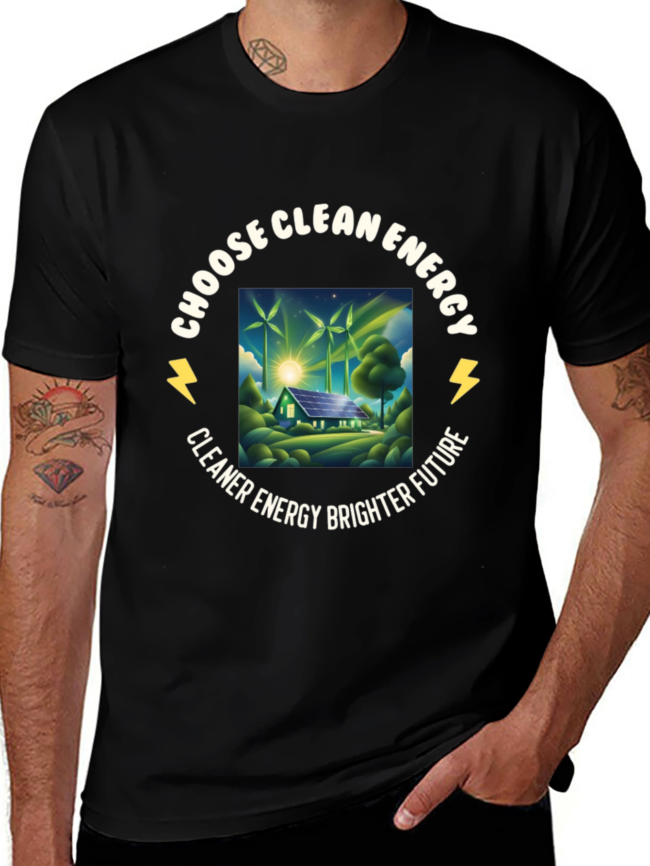 Eco-Friendly Choose Clean Energy Graphic Tee