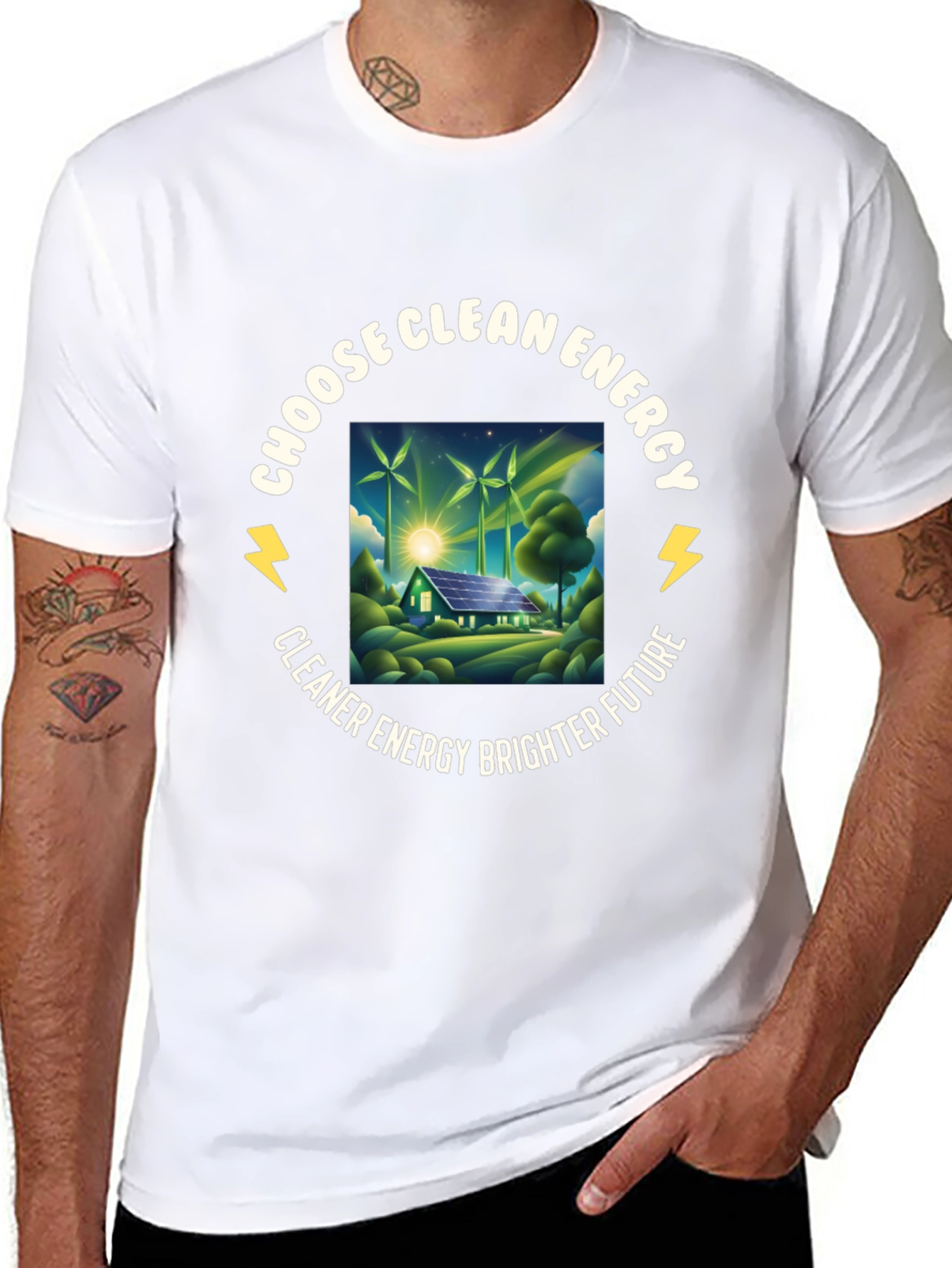 Eco-Friendly Choose Clean Energy Graphic Tee