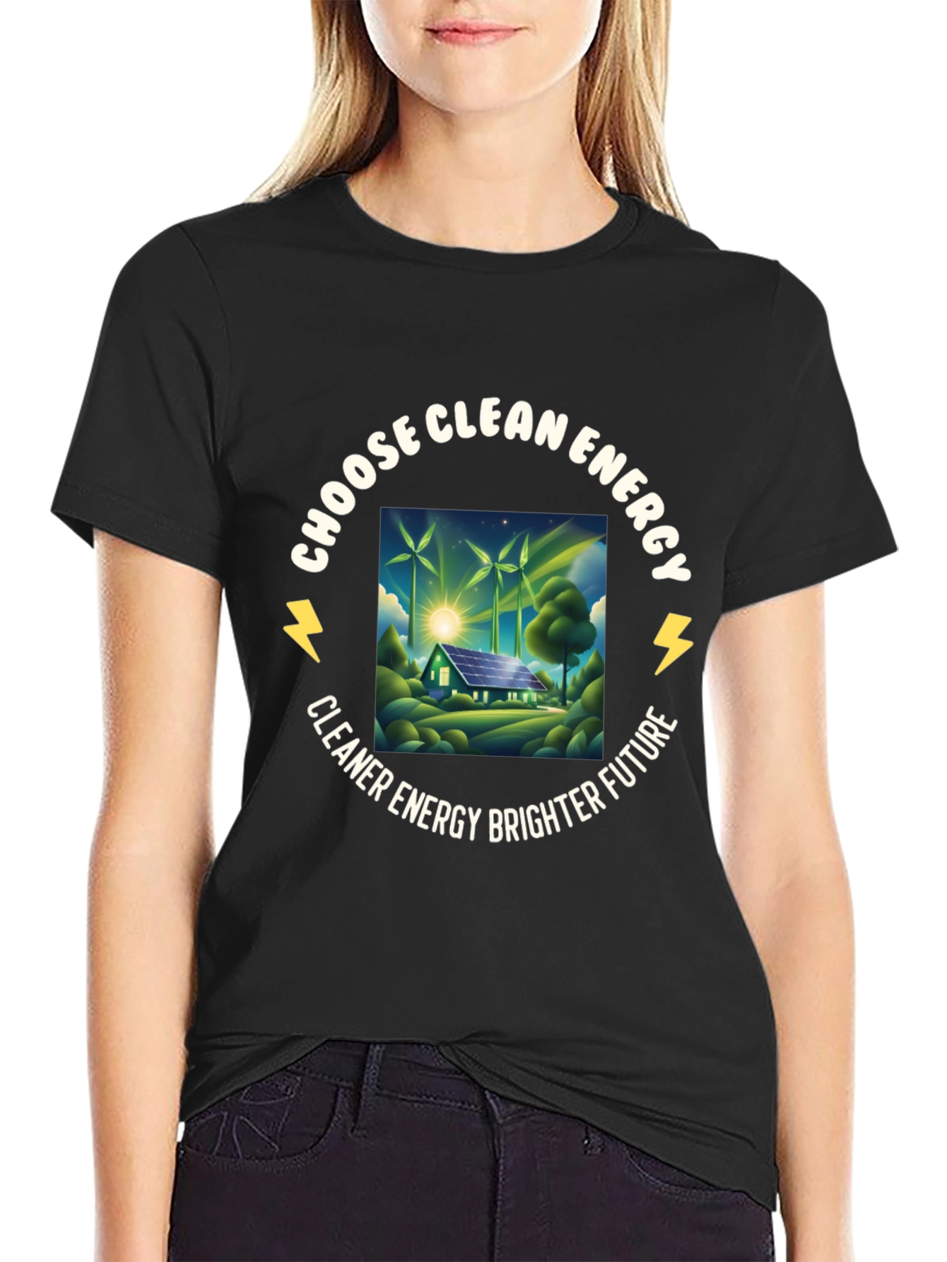 Eco-Friendly Choose Clean Energy Graphic Tee