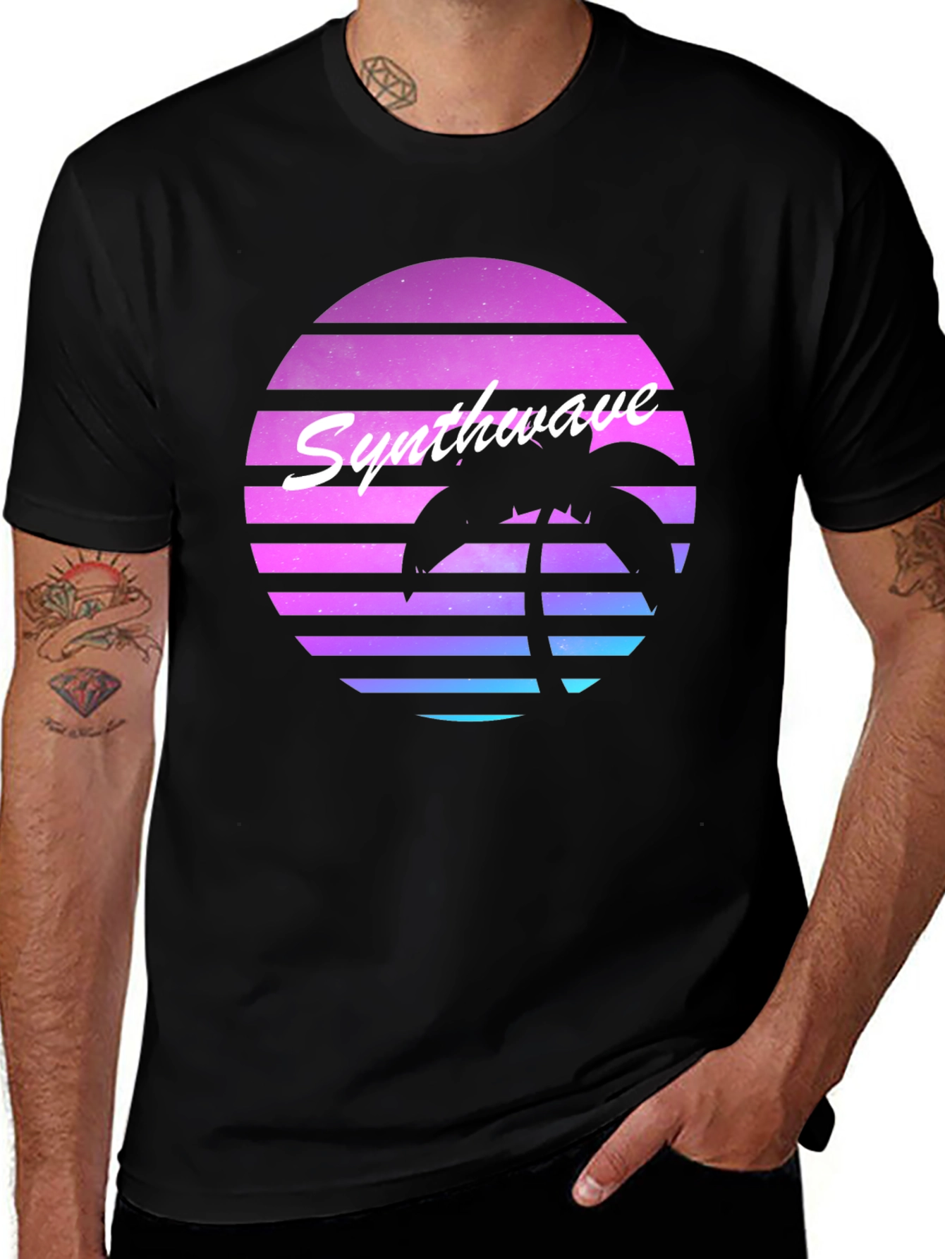 Synthwave Retro Palm Tree T-Shirt