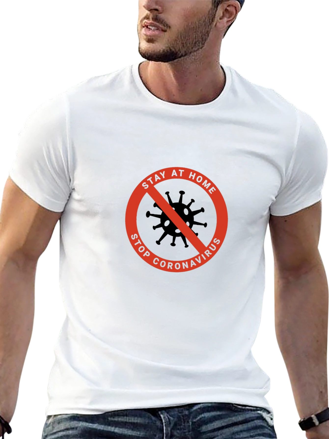 Stay Home Stop Coronavirus Graphic Tee