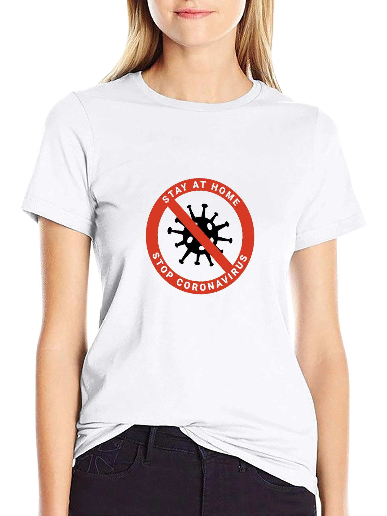 Stay Home Stop Coronavirus Graphic Tee