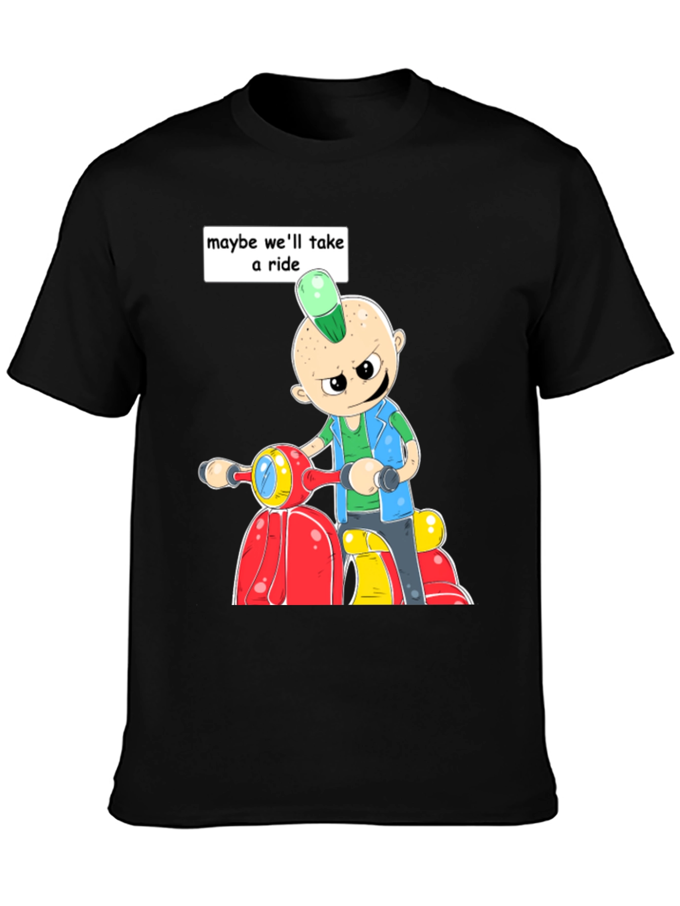 Cartoon Scooter T-Shirt: Maybe Well Take A Ride
