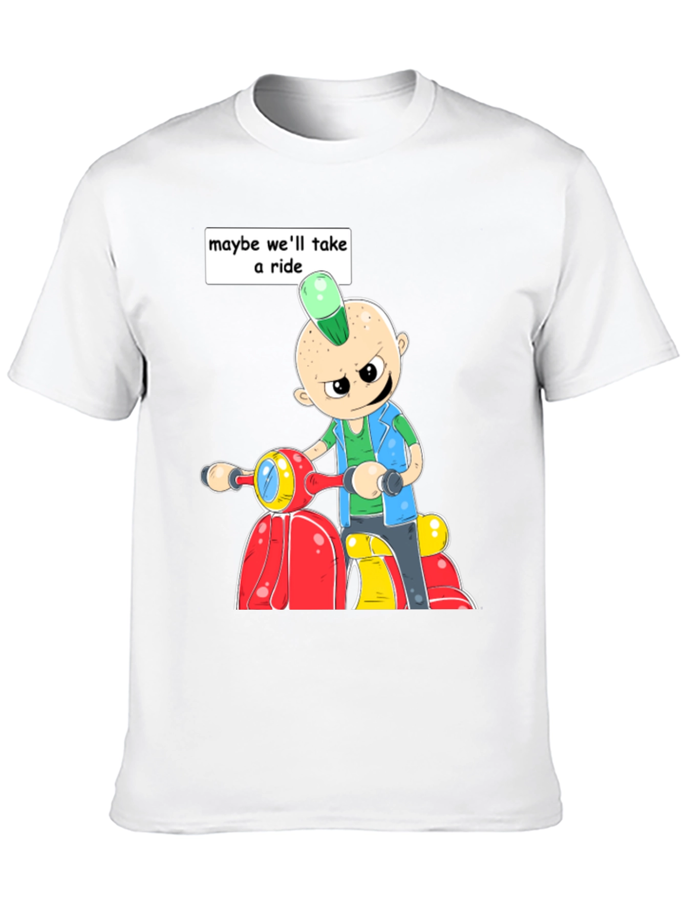 Cartoon Scooter T-Shirt: Maybe Well Take A Ride