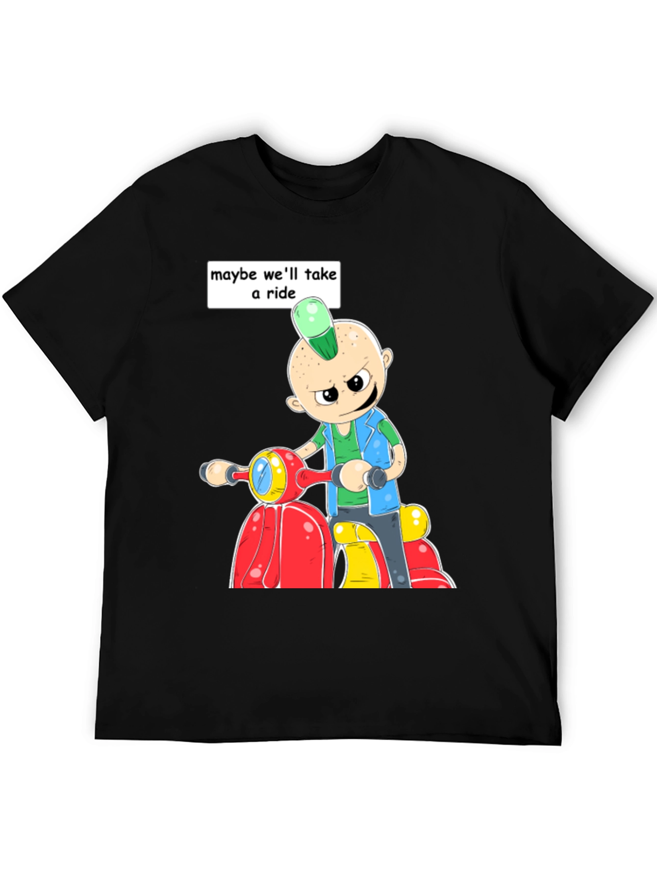 Cartoon Scooter T-Shirt: Maybe Well Take A Ride