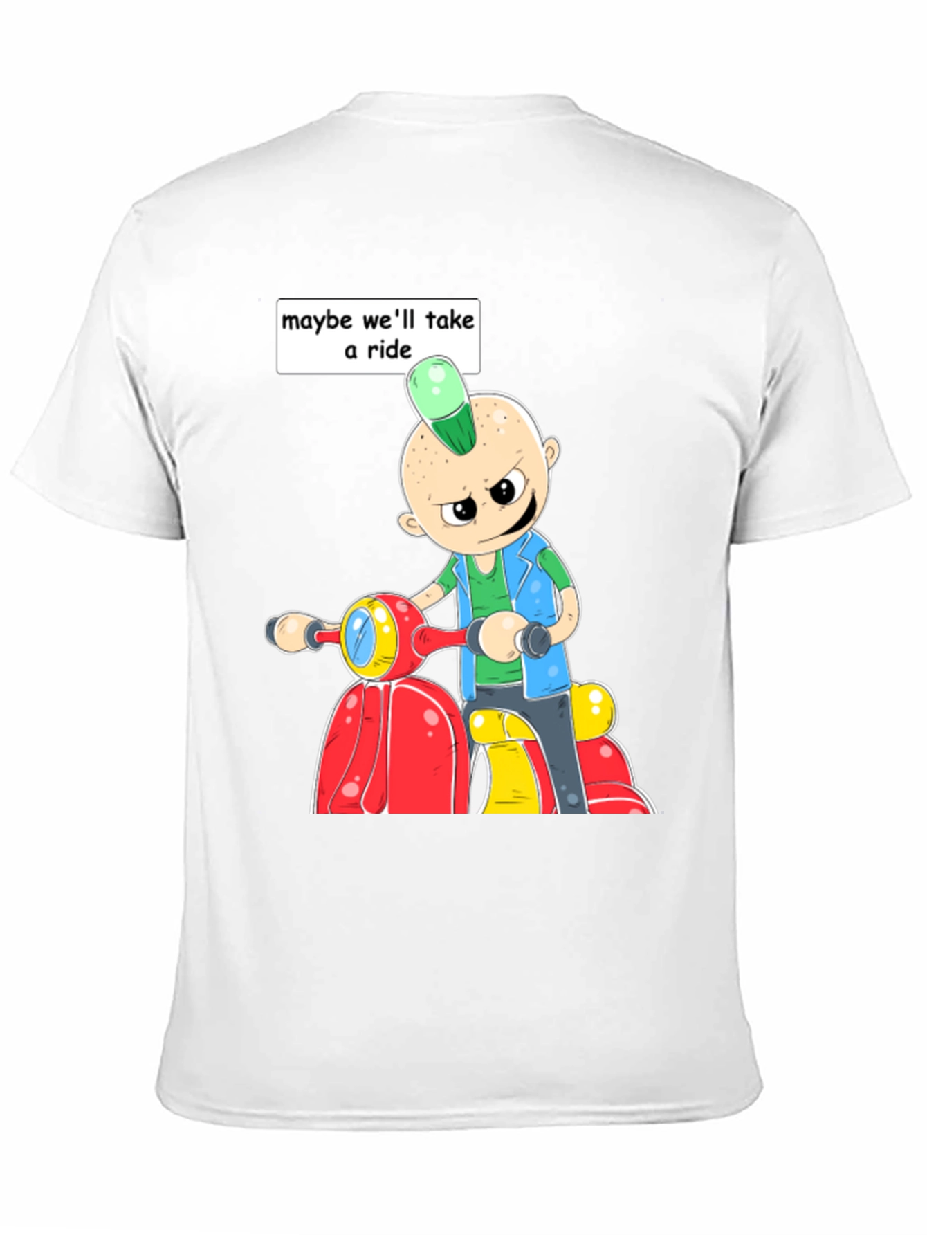 Cartoon Scooter T-Shirt: Maybe Well Take A Ride