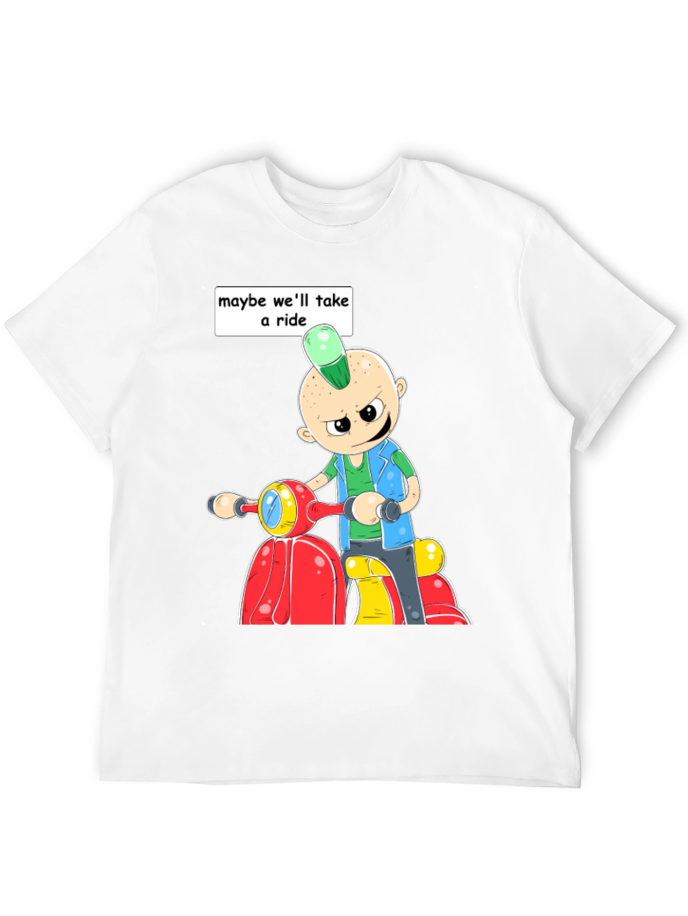 Cartoon Scooter T-Shirt: Maybe Well Take A Ride