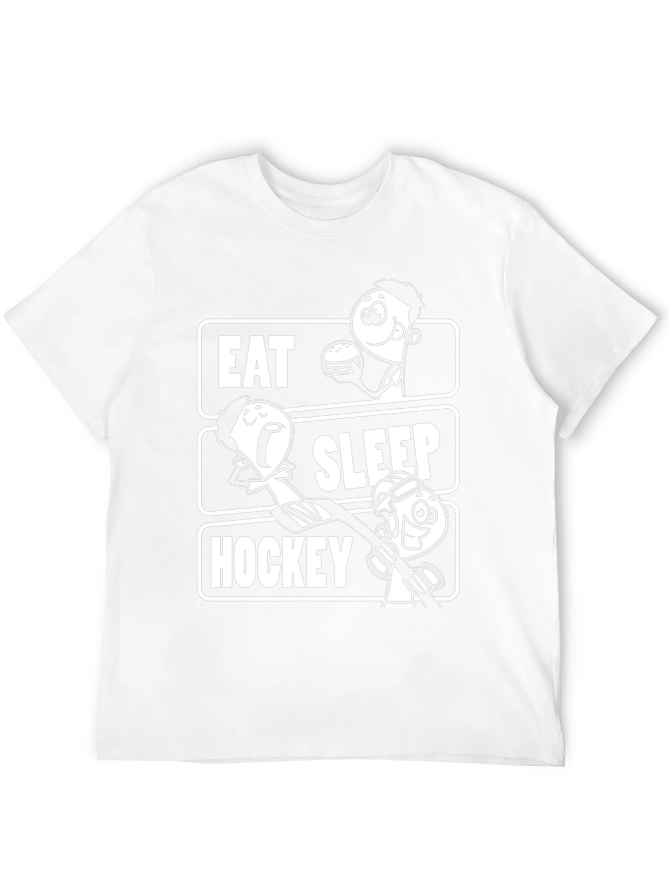 Eat Sleep Hockey Graphic T-Shirt - Black