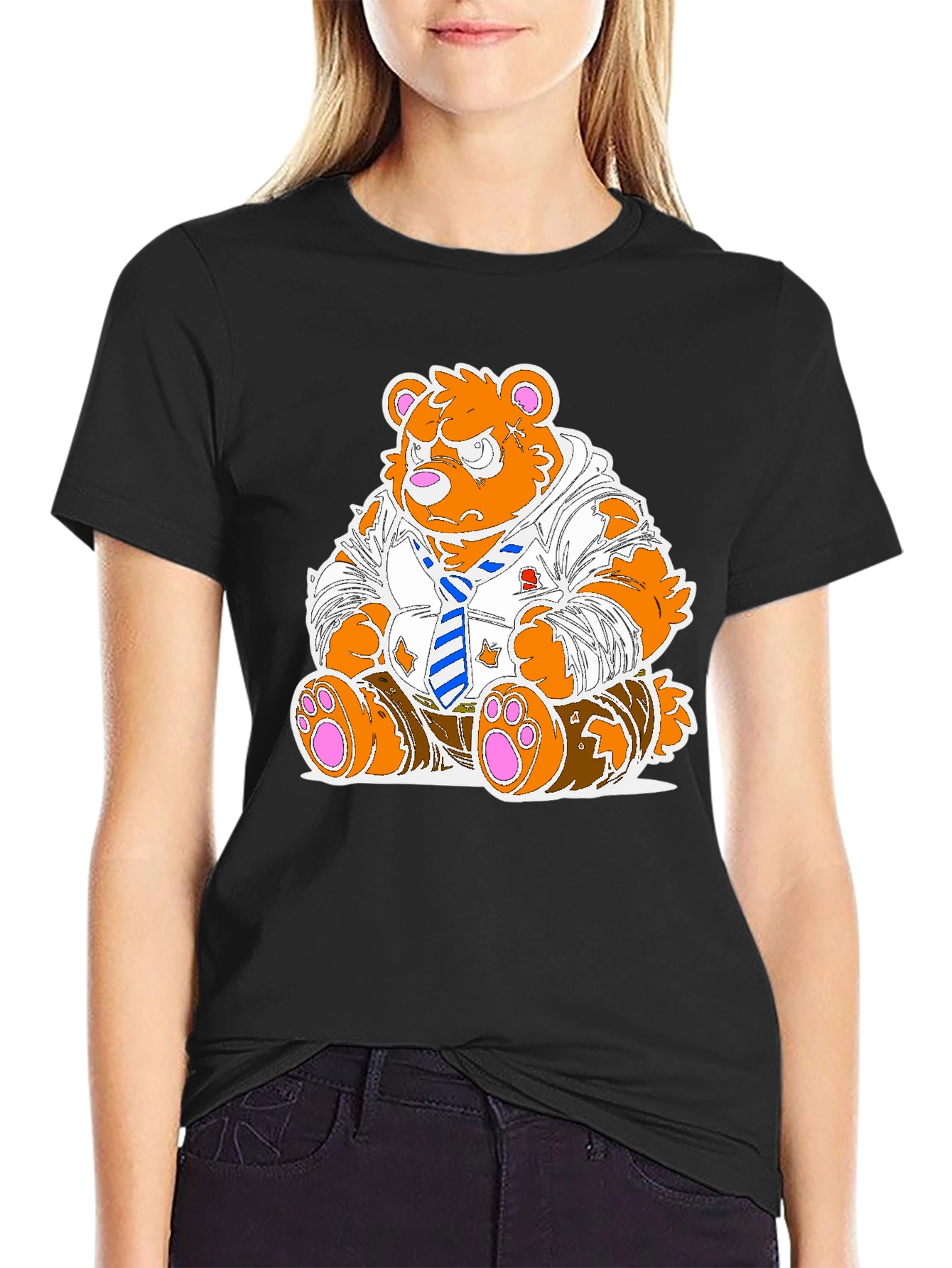 Grumpy Bear T-Shirt - Unique Cartoon Design