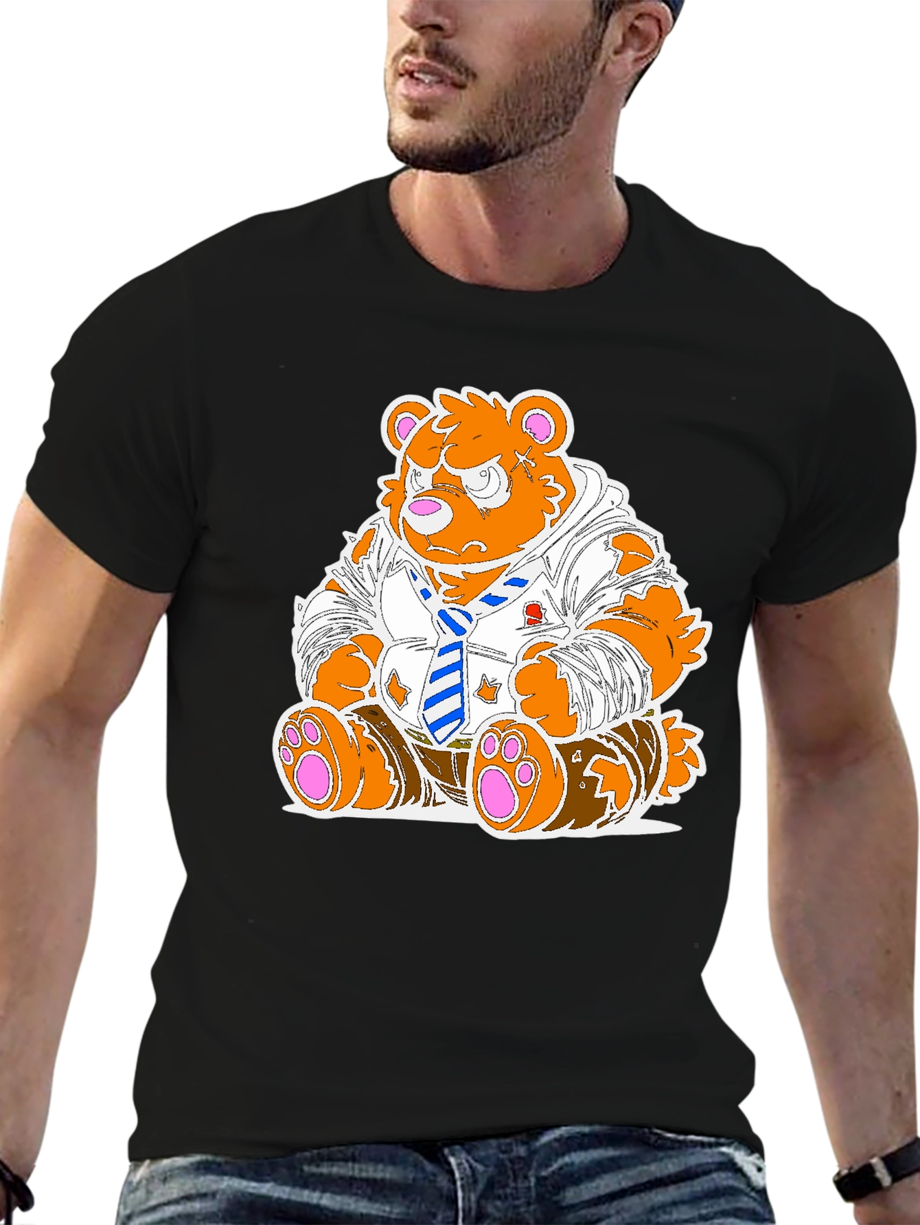 Grumpy Bear T-Shirt - Unique Cartoon Design