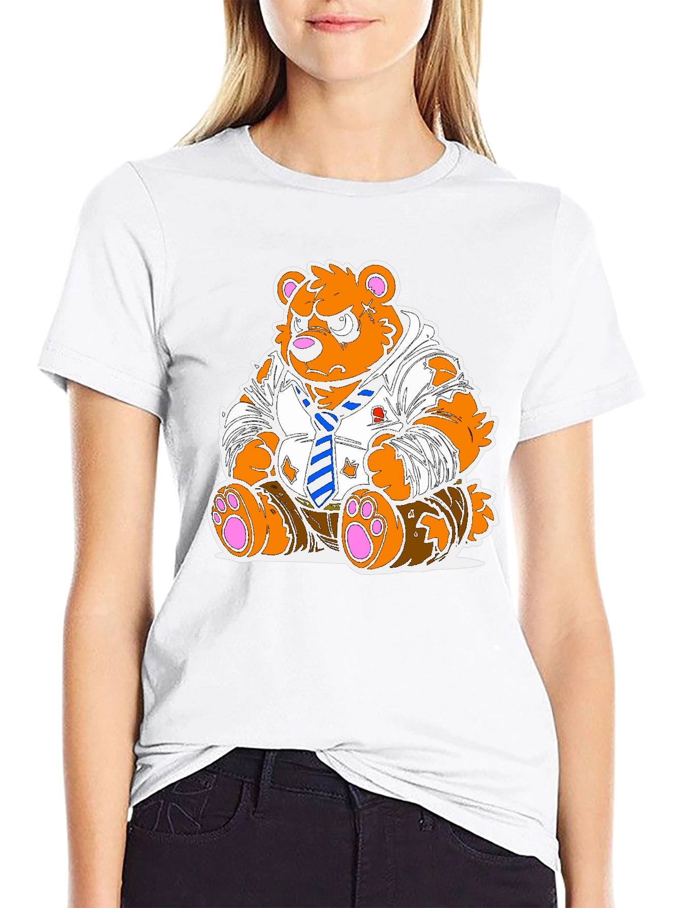 Grumpy Bear T-Shirt - Unique Cartoon Design