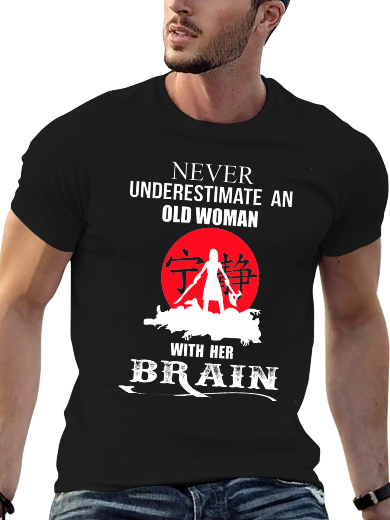 Never Underestimate Old Woman T-Shirt