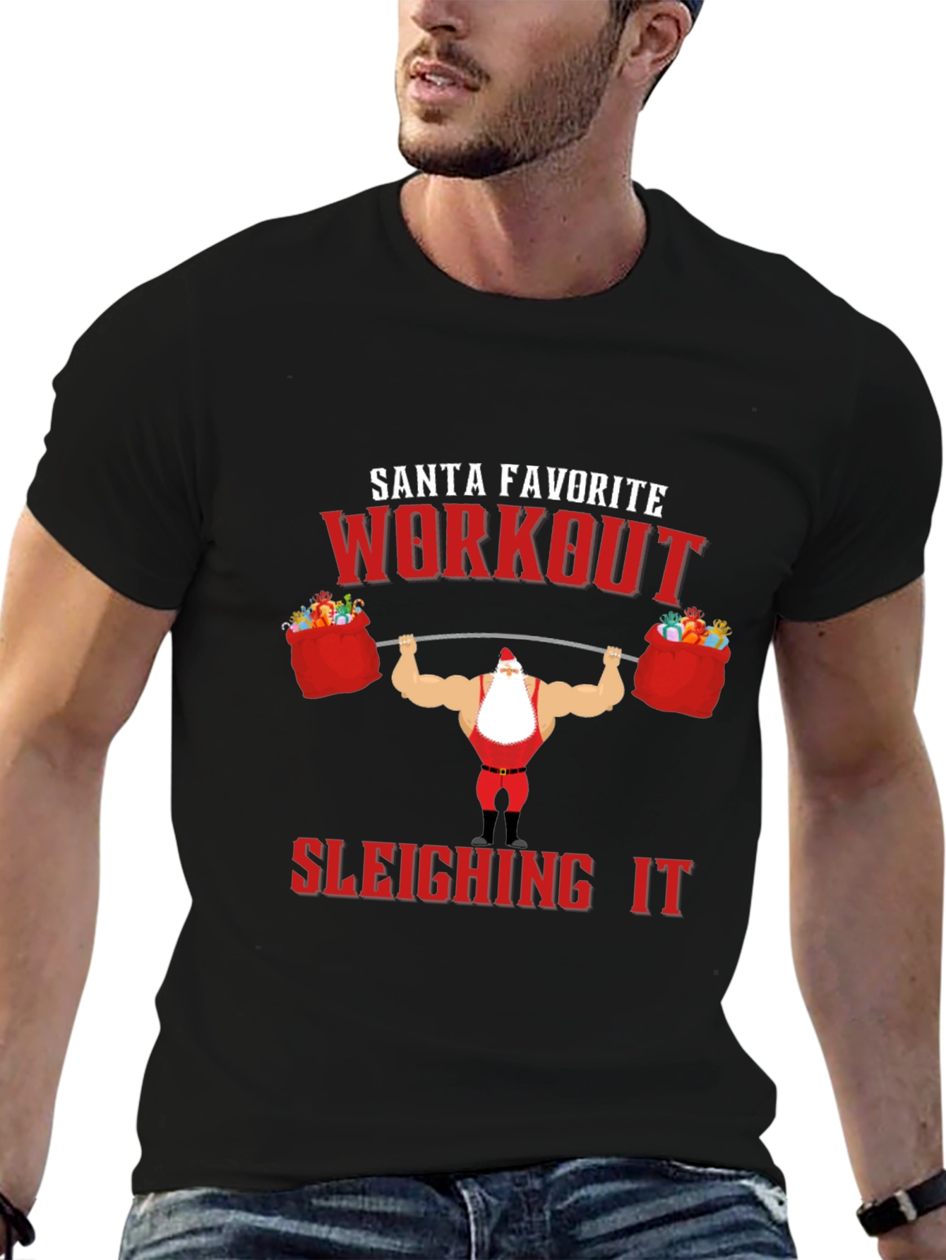 Santas Favorite Workout T-Shirt