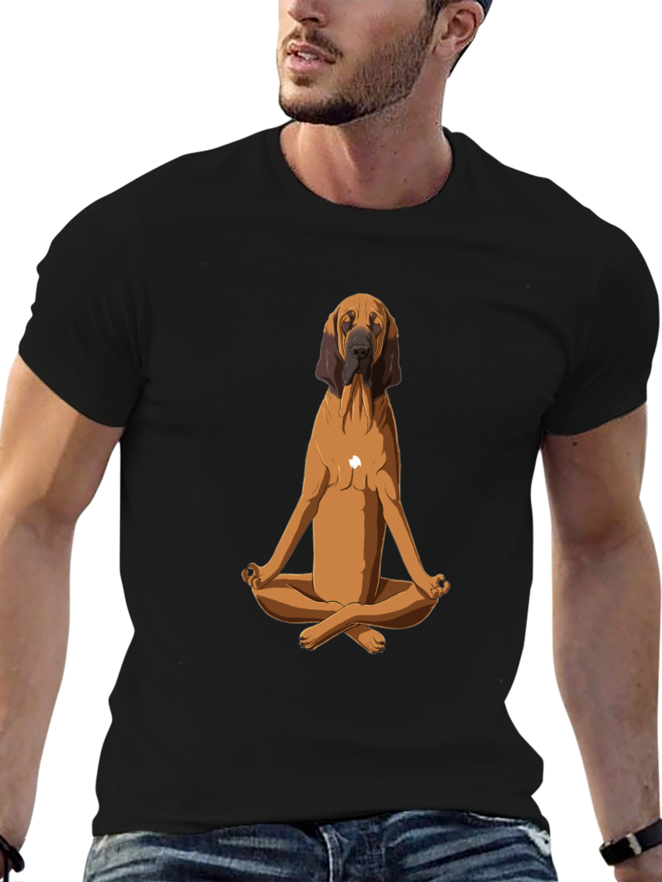 Meditating Dog Graphic Tee