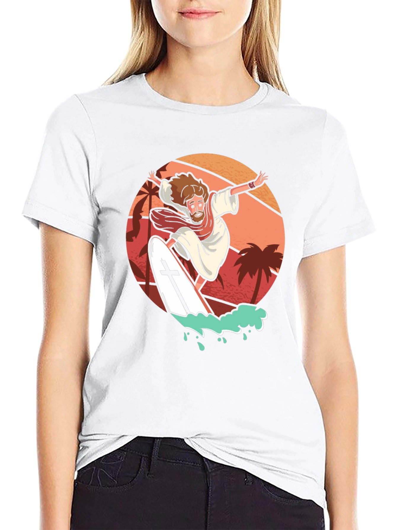 Surfing Jesus T-Shirt: Faith & Fun