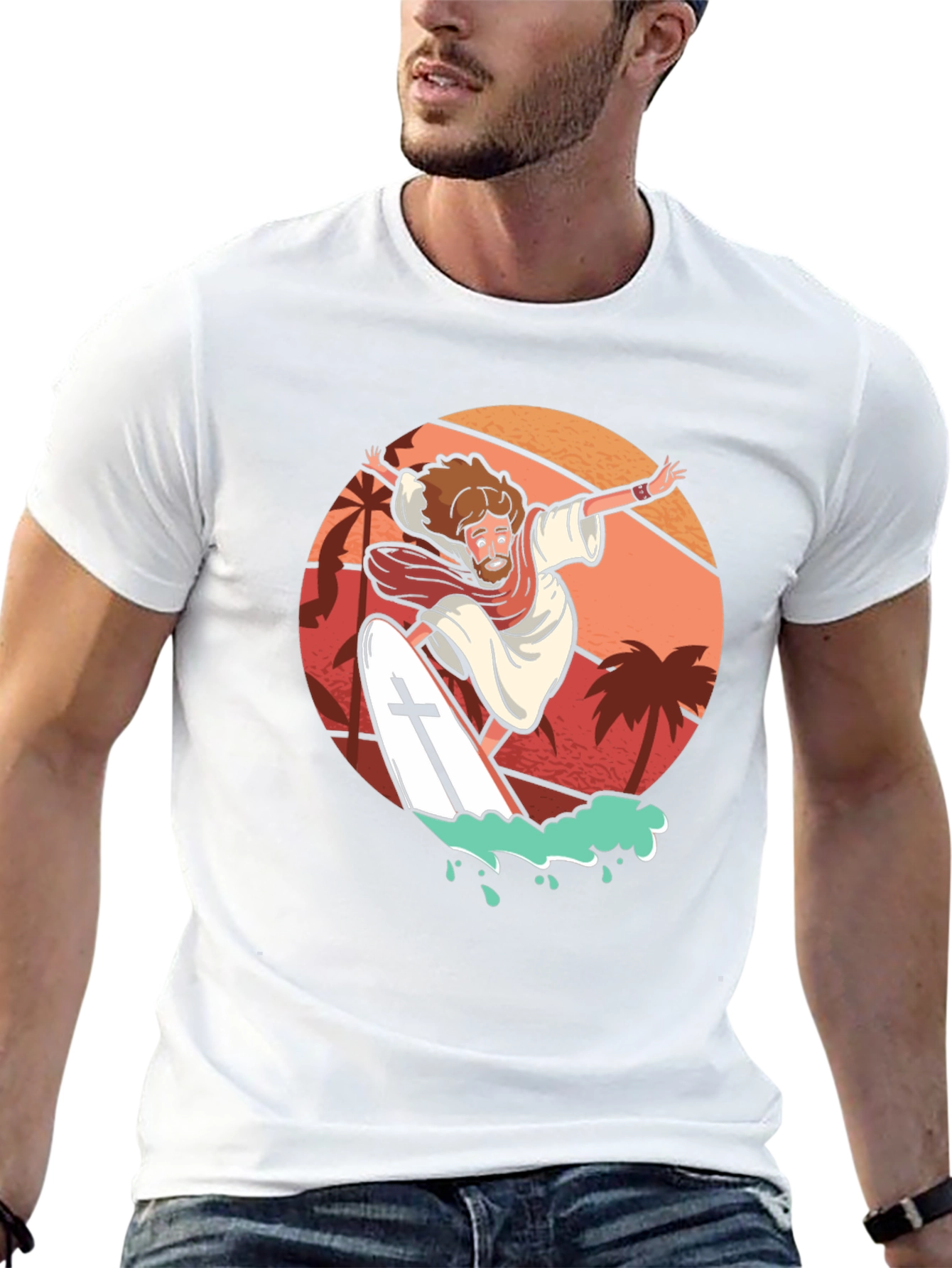 Surfing Jesus T-Shirt: Faith & Fun