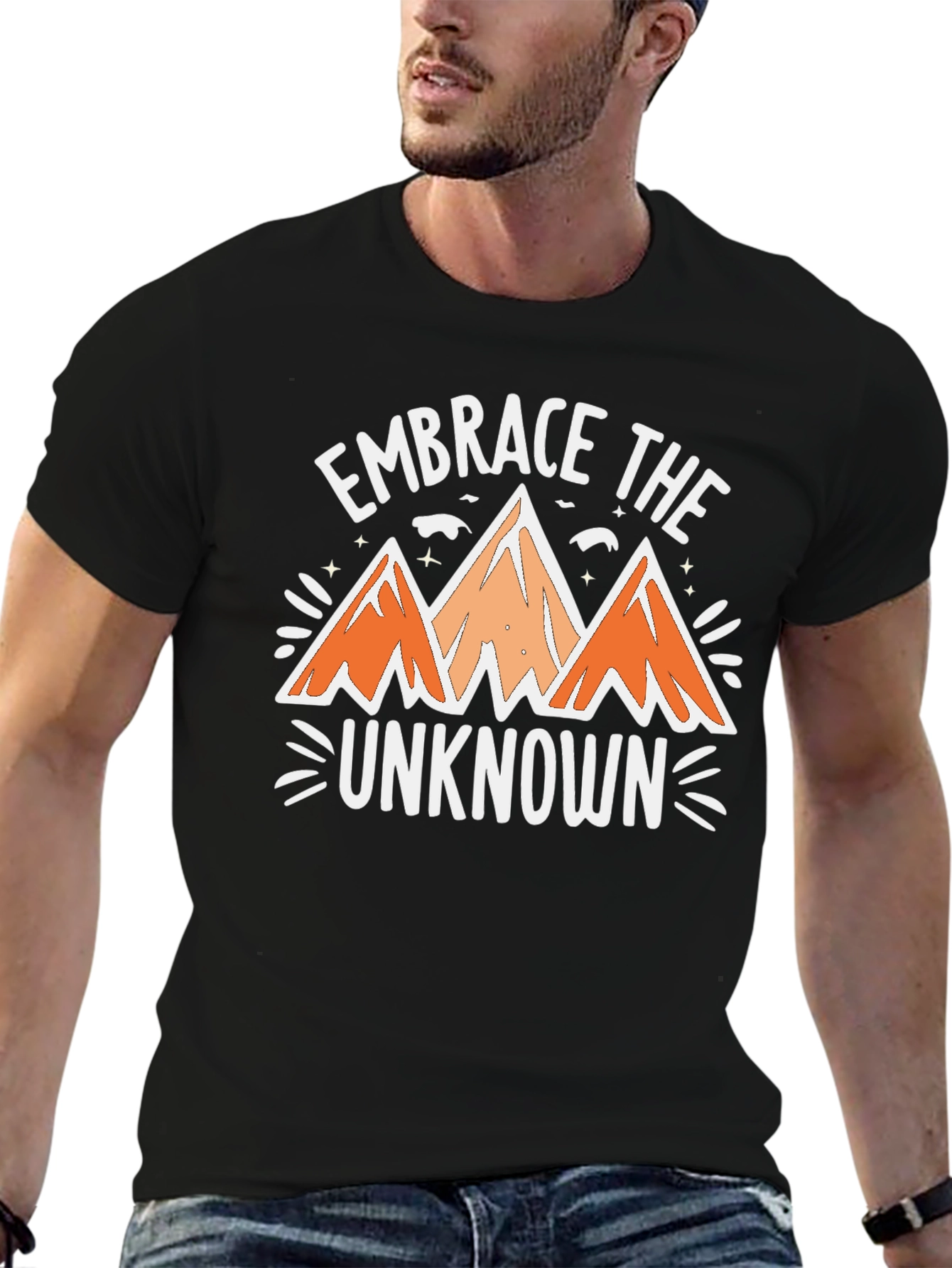 Embrace the Unknown Black Graphic Tee