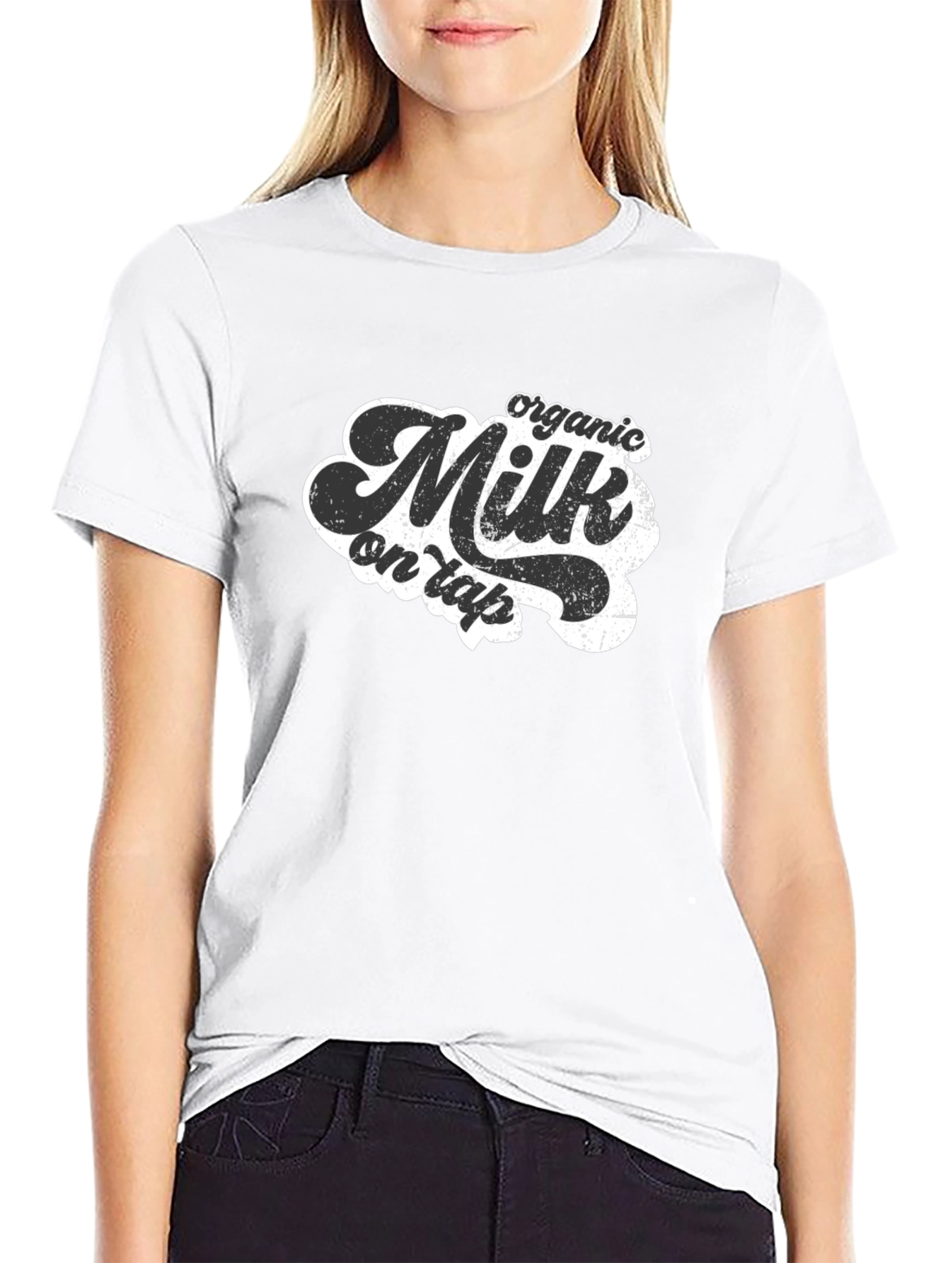 Organic Milk on Tap T-Shirt - Retro Style