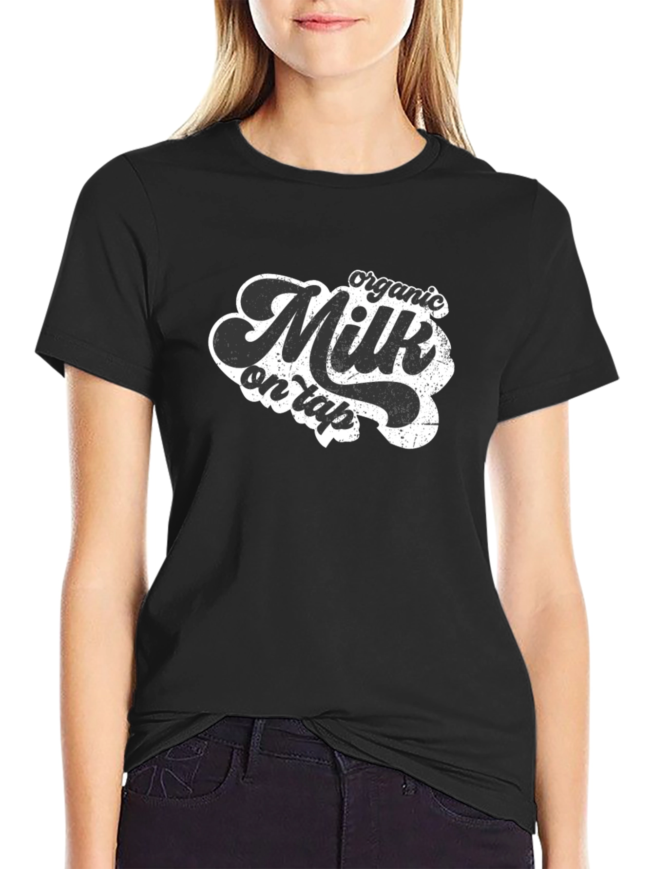 Organic Milk on Tap T-Shirt - Retro Style